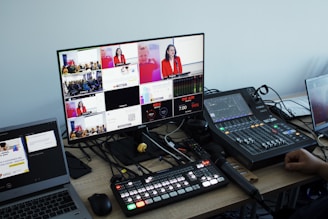 A man sitting in front of a laptop computer