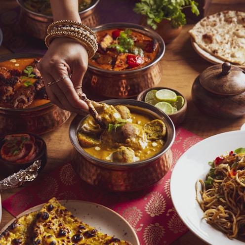 A table filled with lots of different types of food