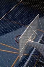 A close up of a basketball court with a net