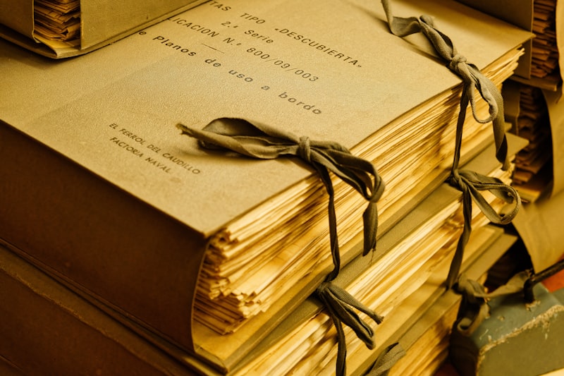 A stack of books sitting on top of a table