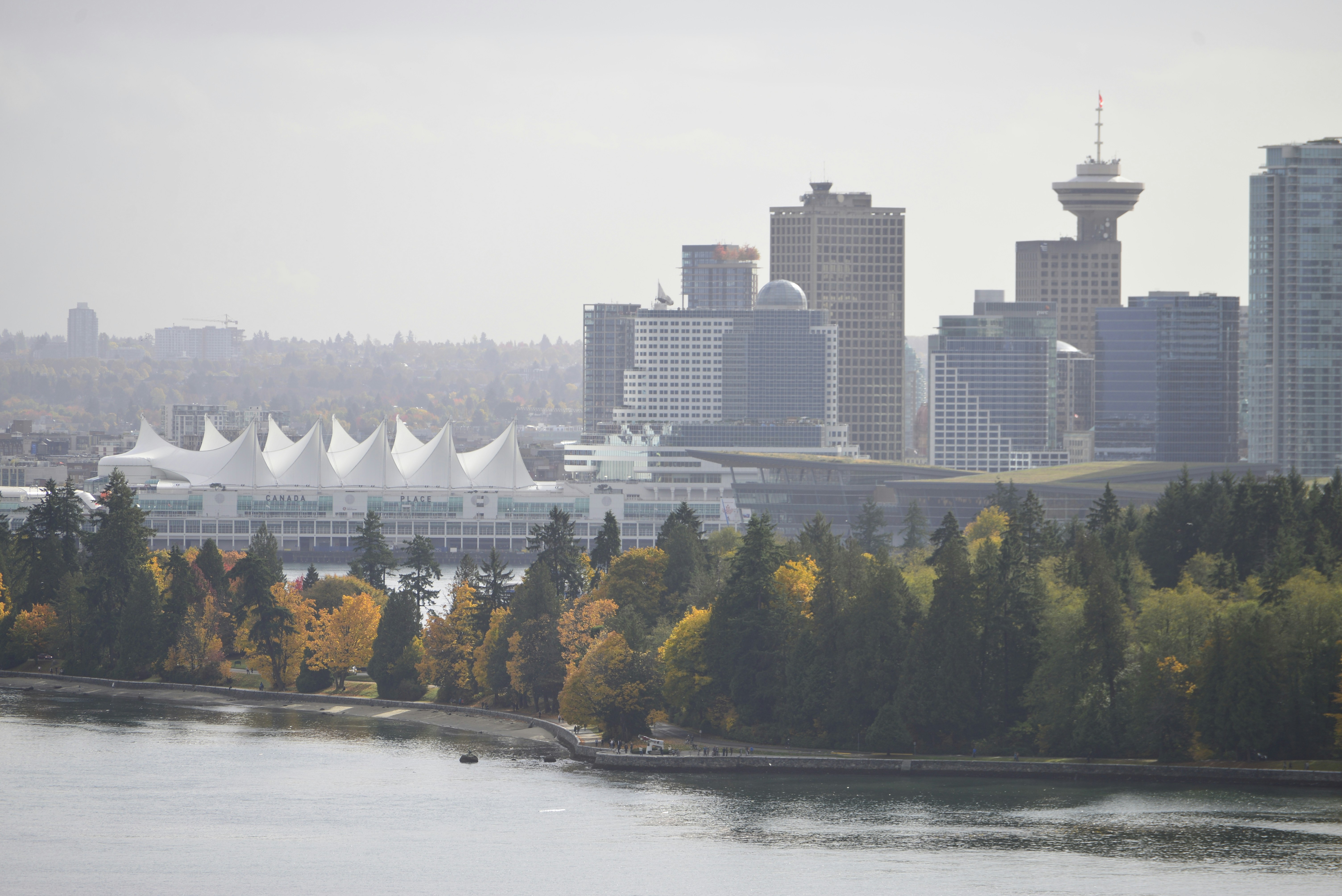 Una vista de una ciudad desde el otro lado de un lago