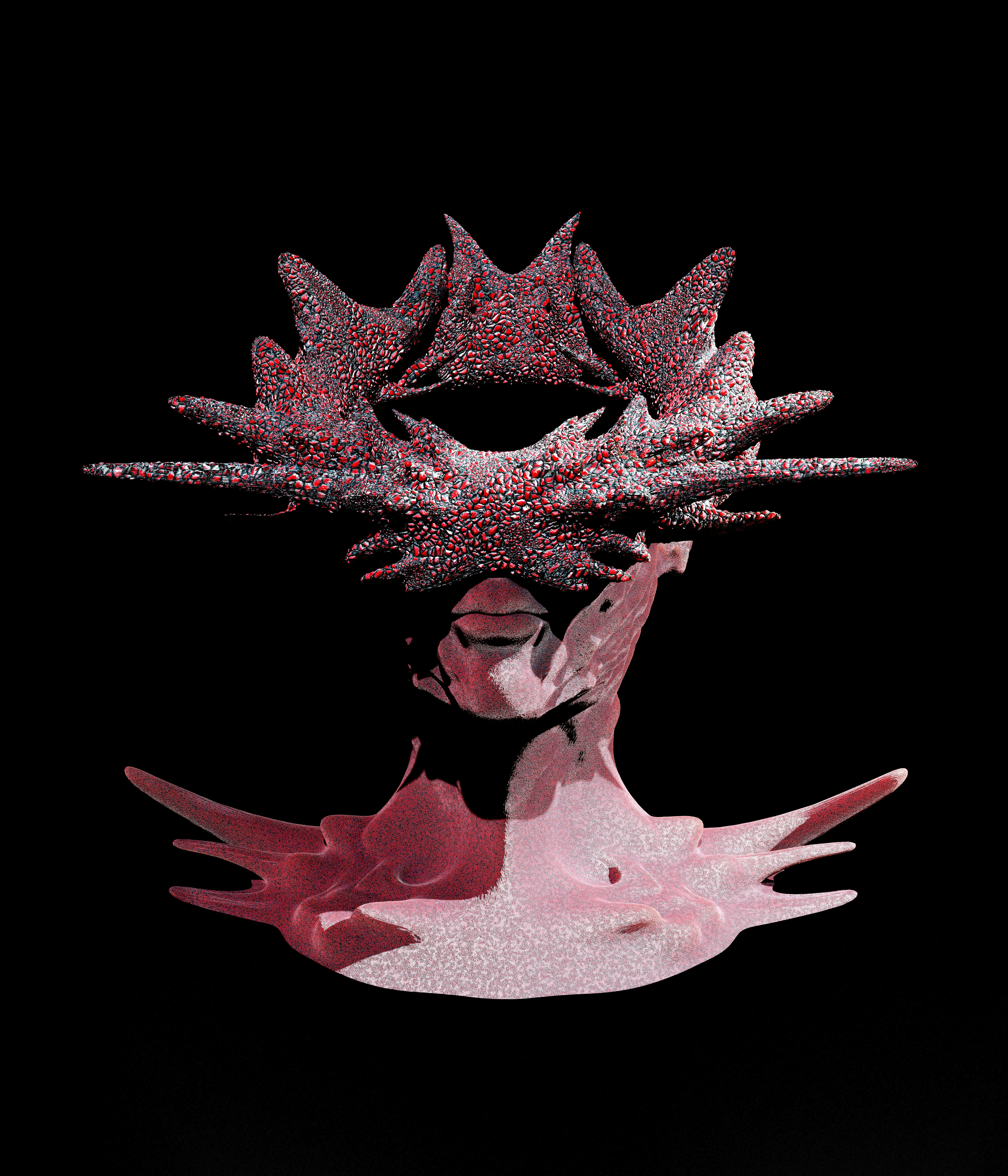 A woman with a crown on her head