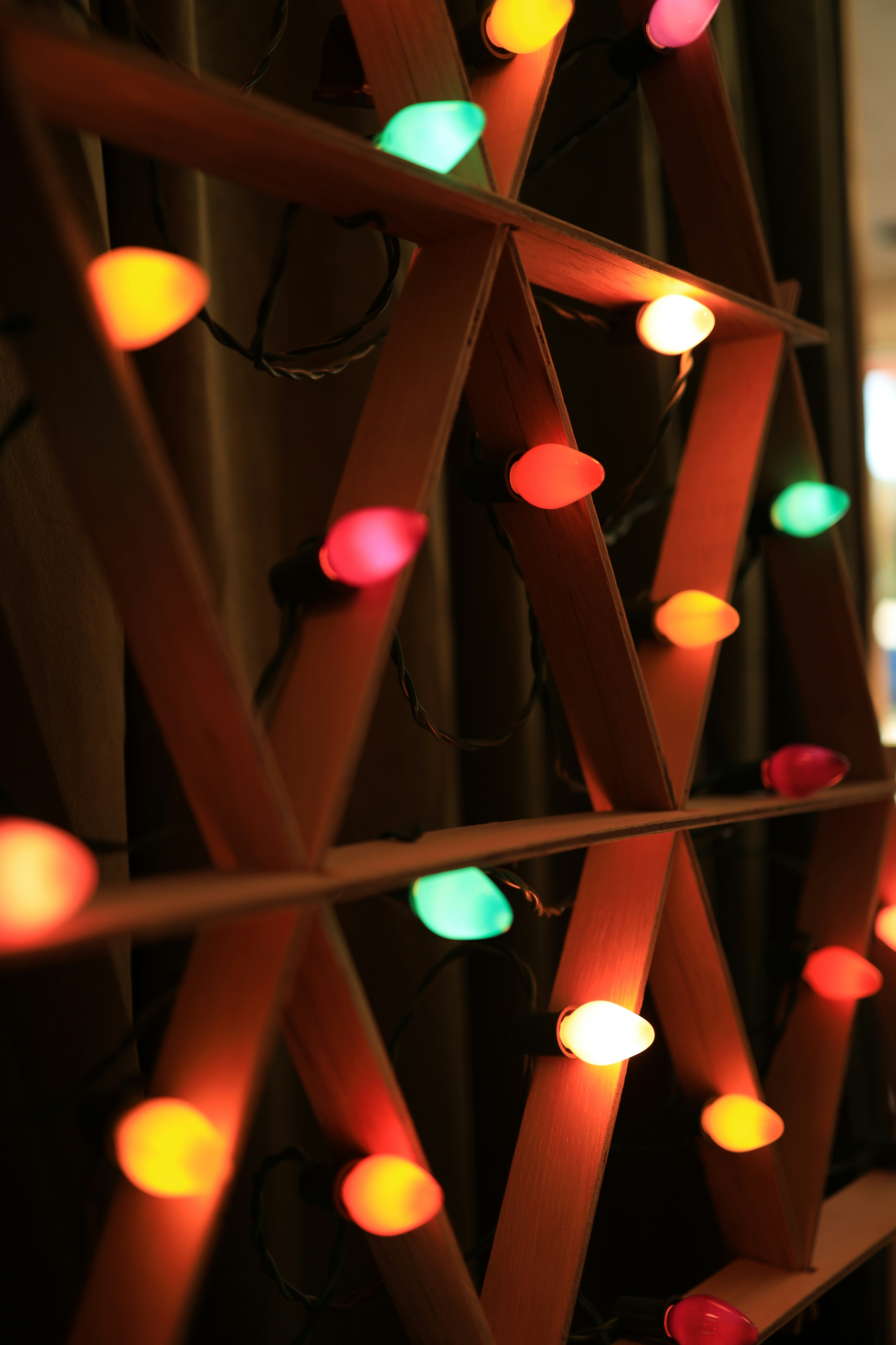 A mirror with a bunch of lights on it