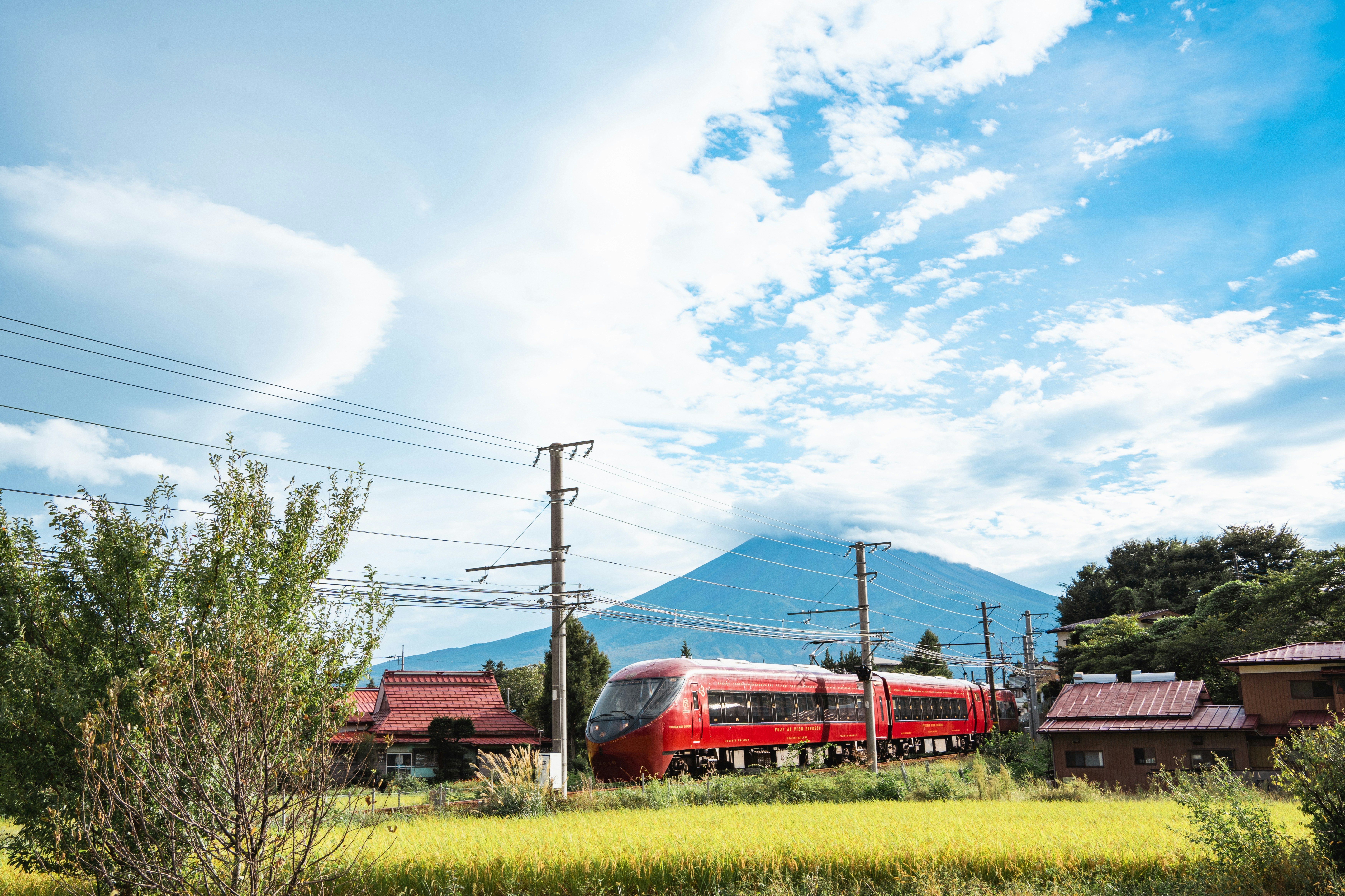 Happy glamping guests in Japanese countryside
