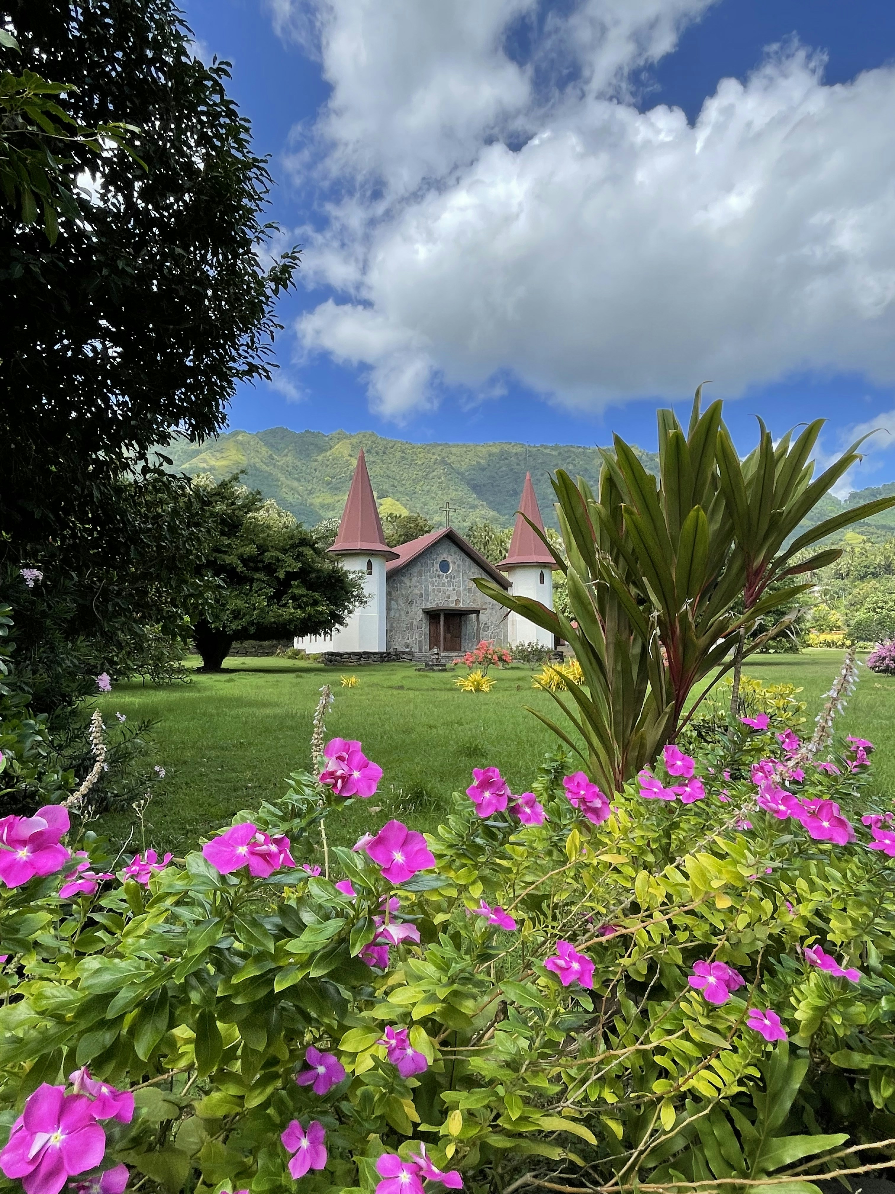A house in the middle of a lush green field photo – Free Nuku hiva ...