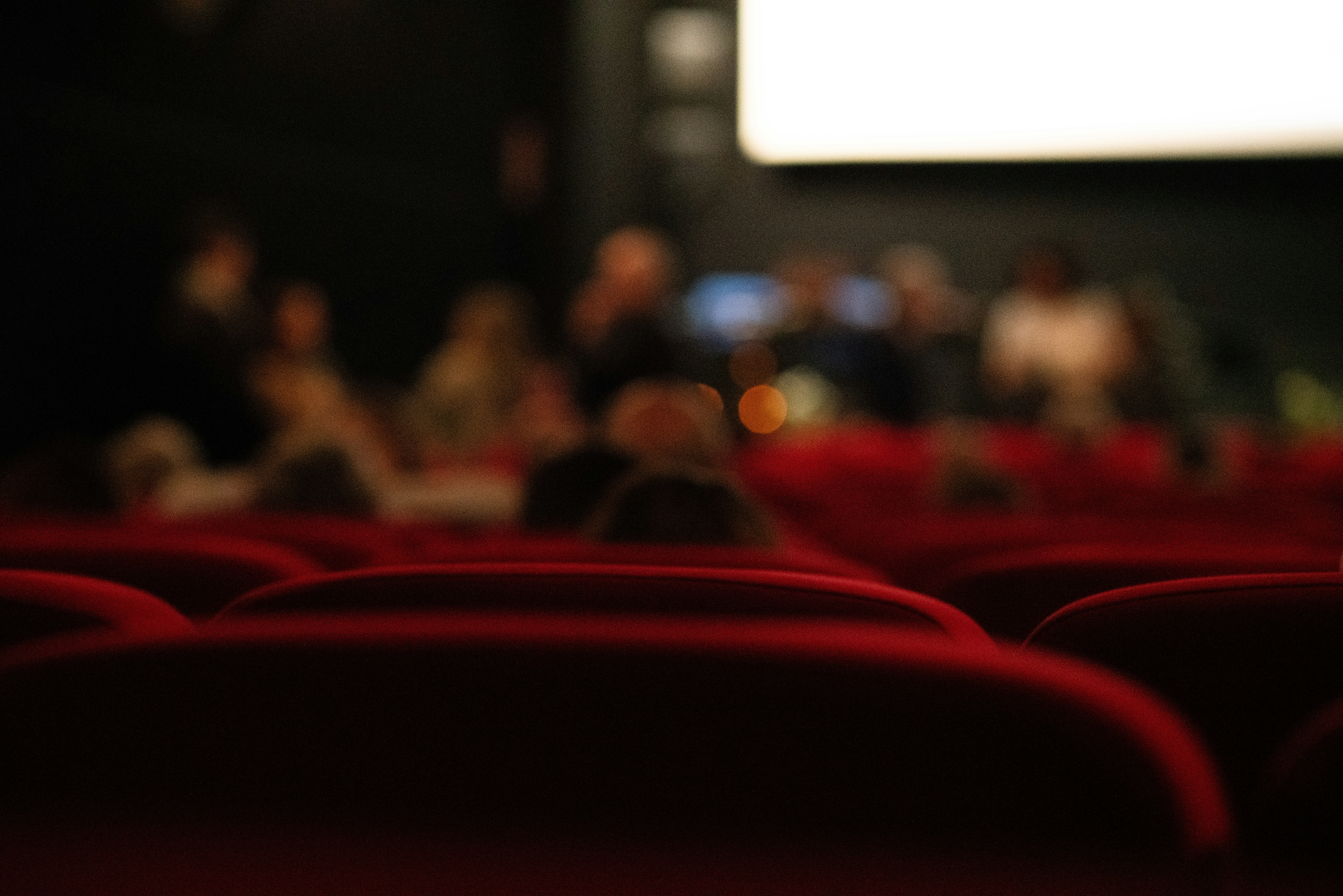 How to Find Hidden Gems at Film Festivals Without Feeling Overwhelmed – A blurry photo of people in a movie theater