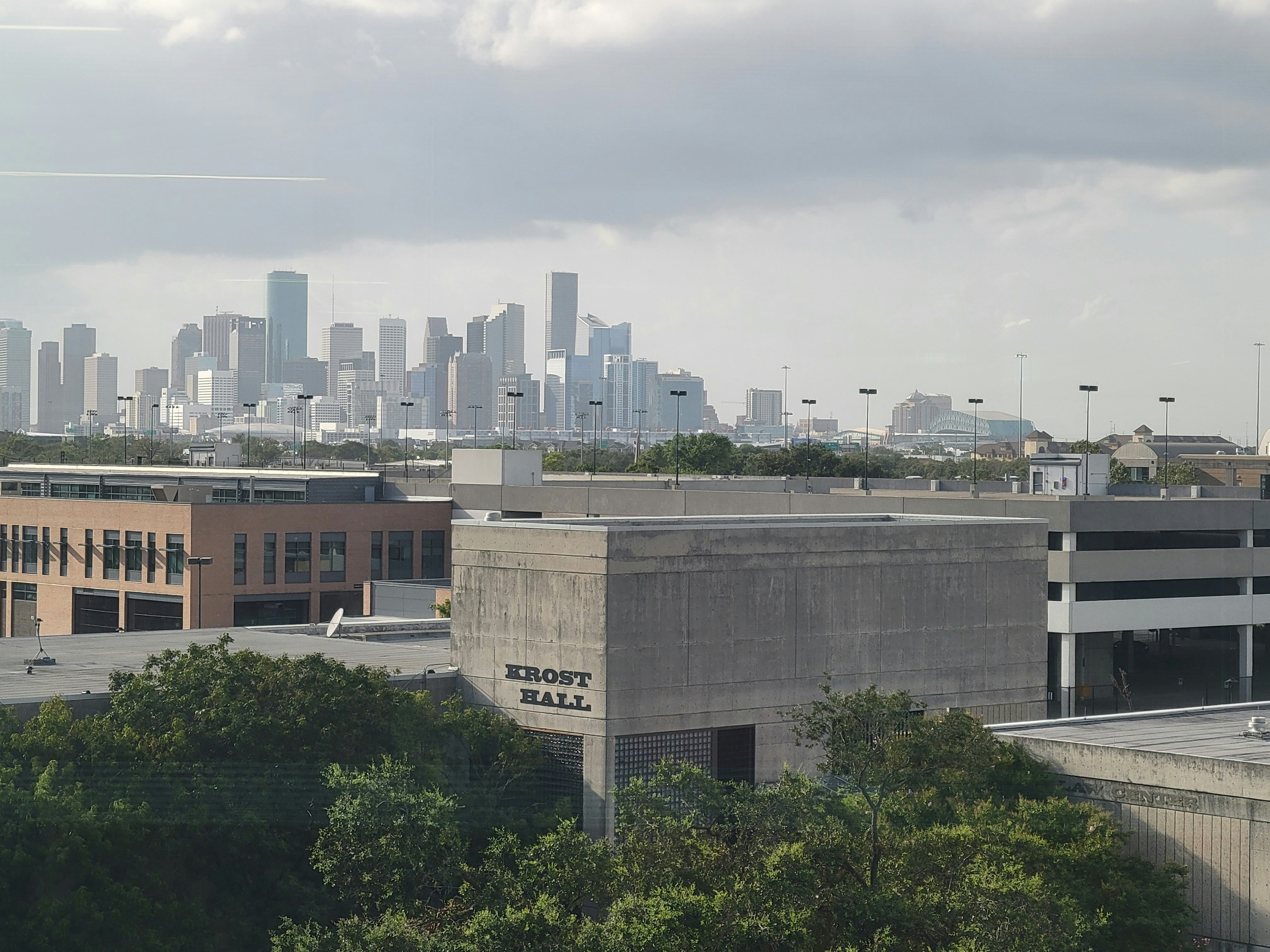A view of a city skyline from a distance