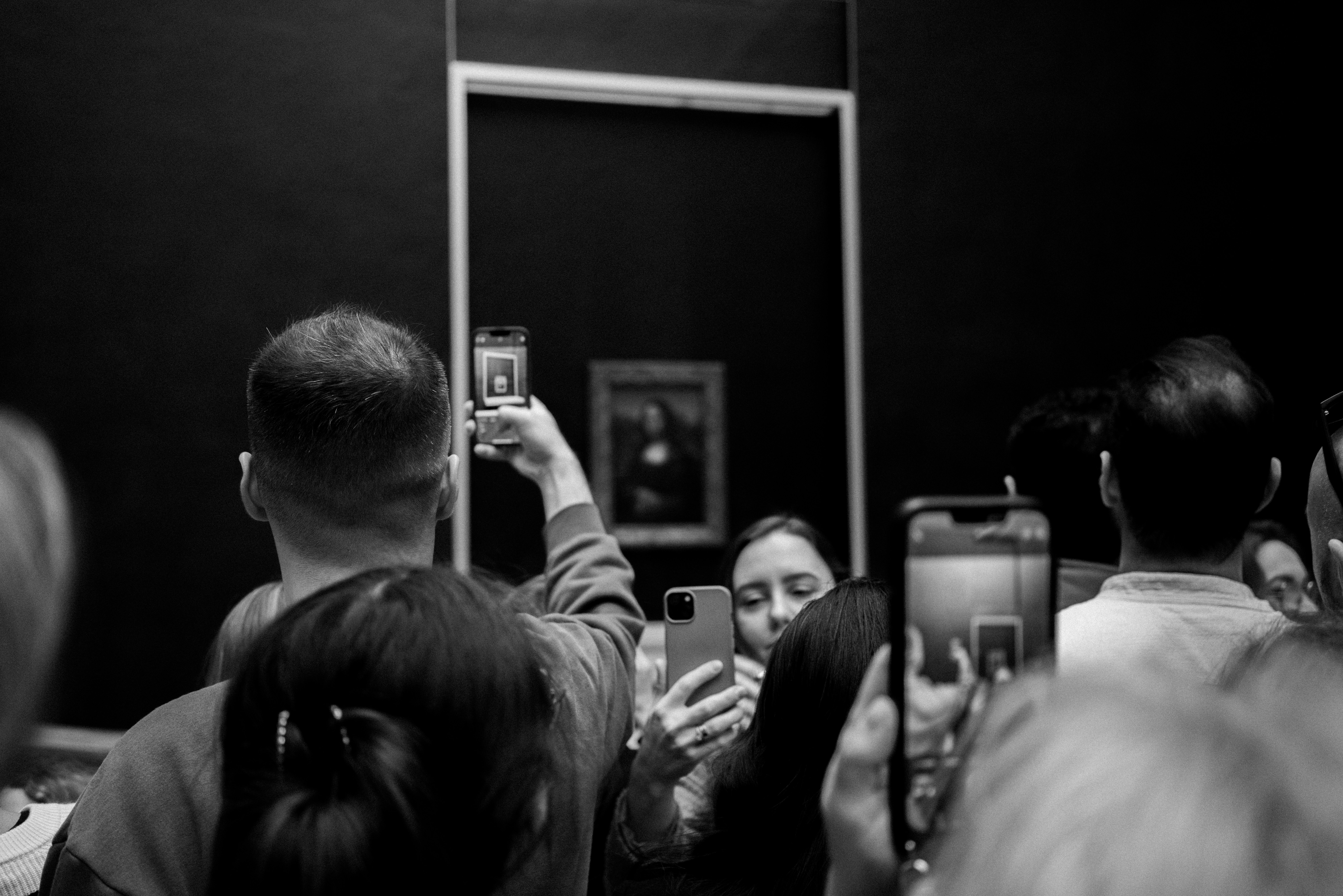 Minimal dressing room mirror selfie
