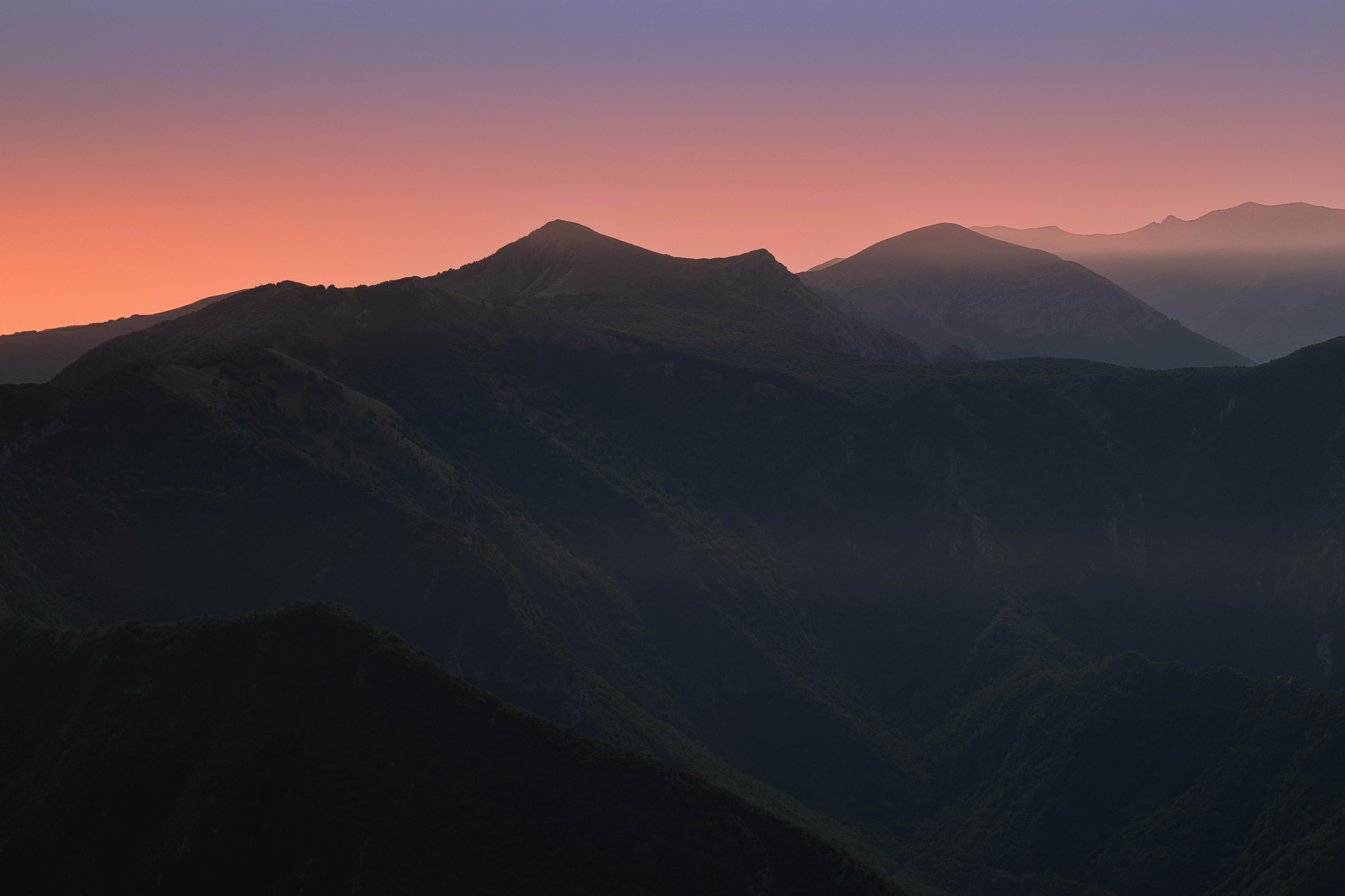 Landscape mountains at sunrise