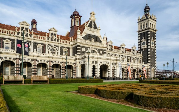 Dunedin historic architecture and coastline