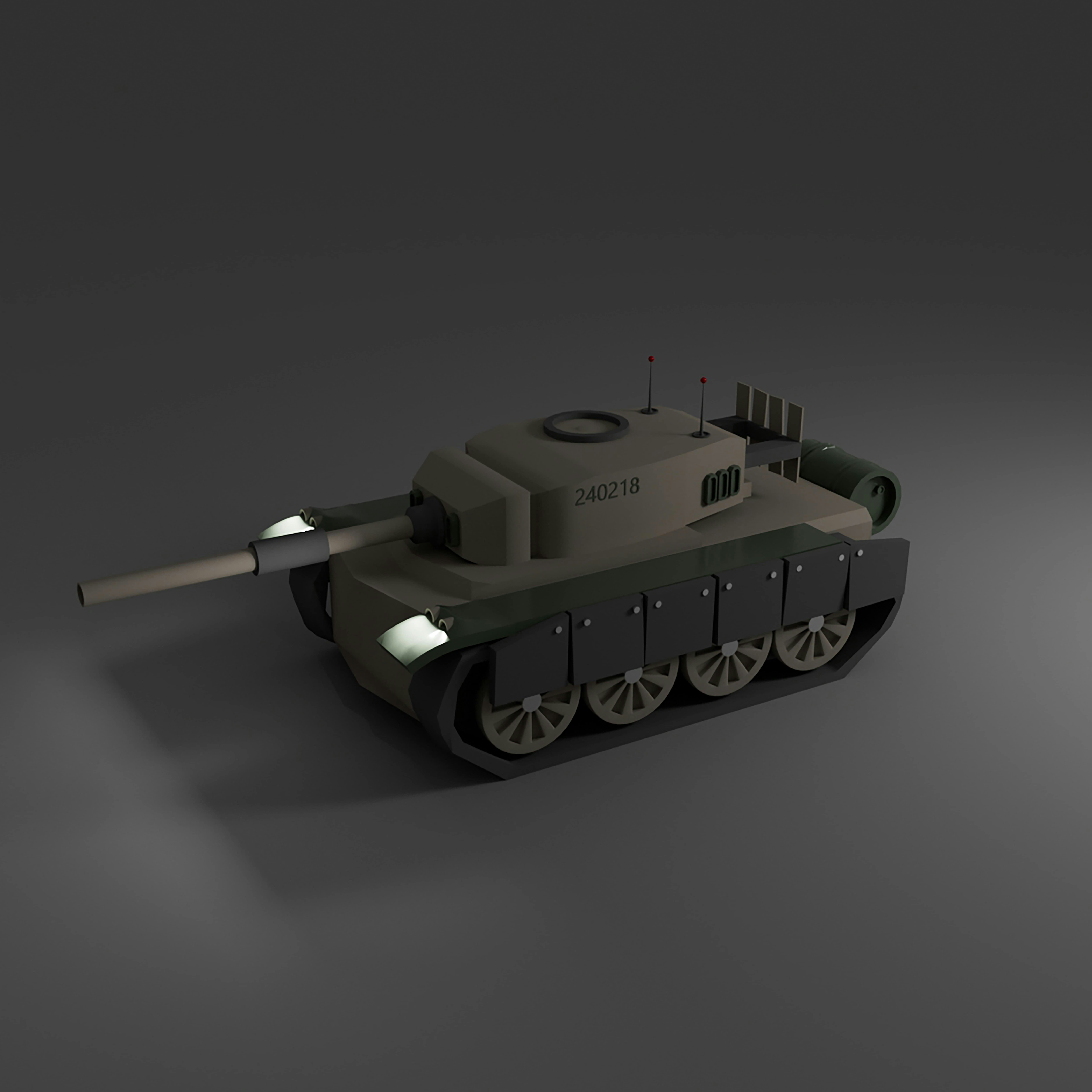 A small tank with a light on top of it