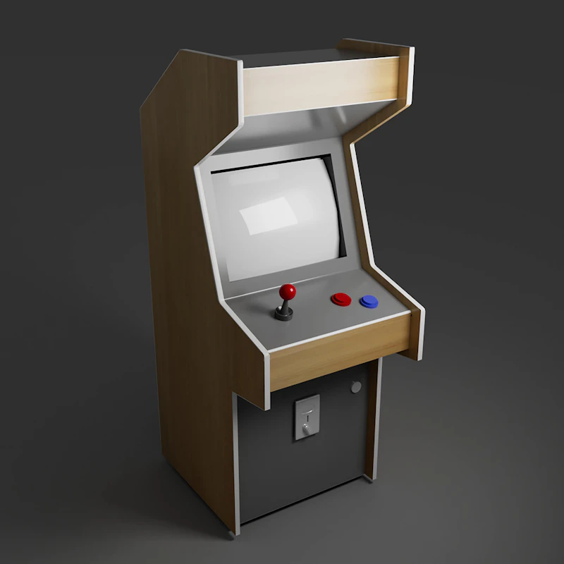Old fashioned arcade video game machine