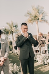 A man standing in front of a crowd of people