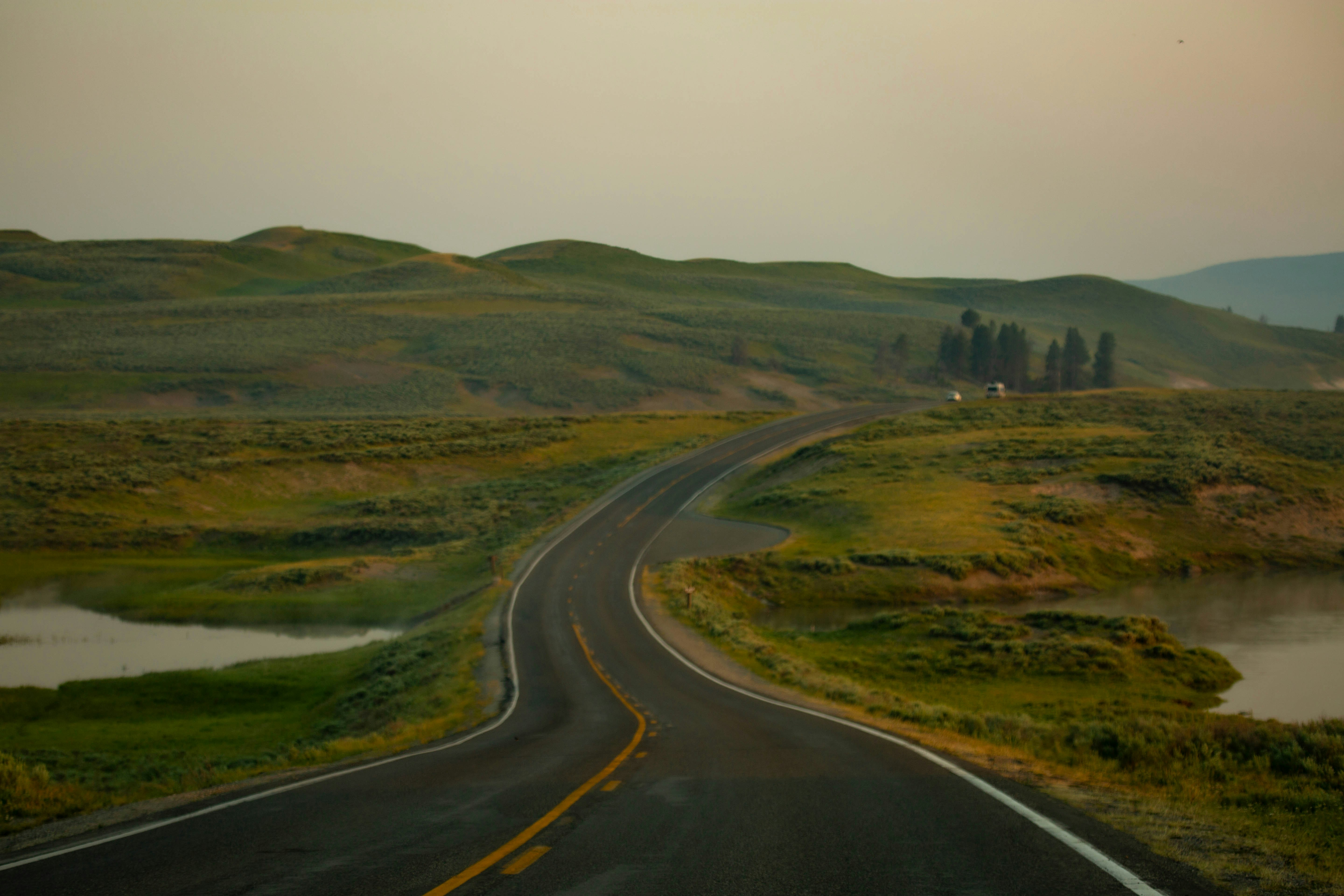 An empty road in the middle of nowhere