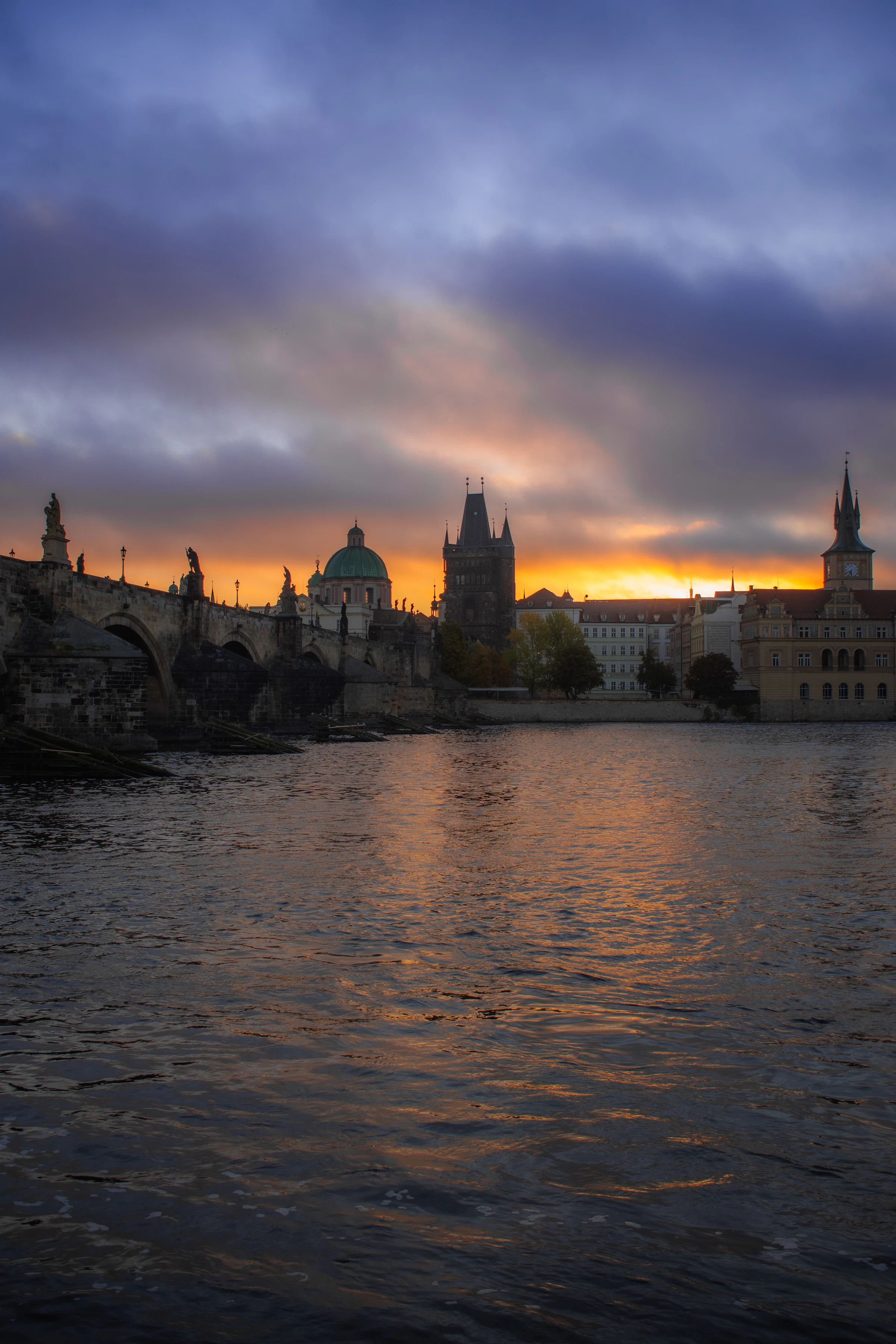 River with bridges and historic city buildings along the waterfront
