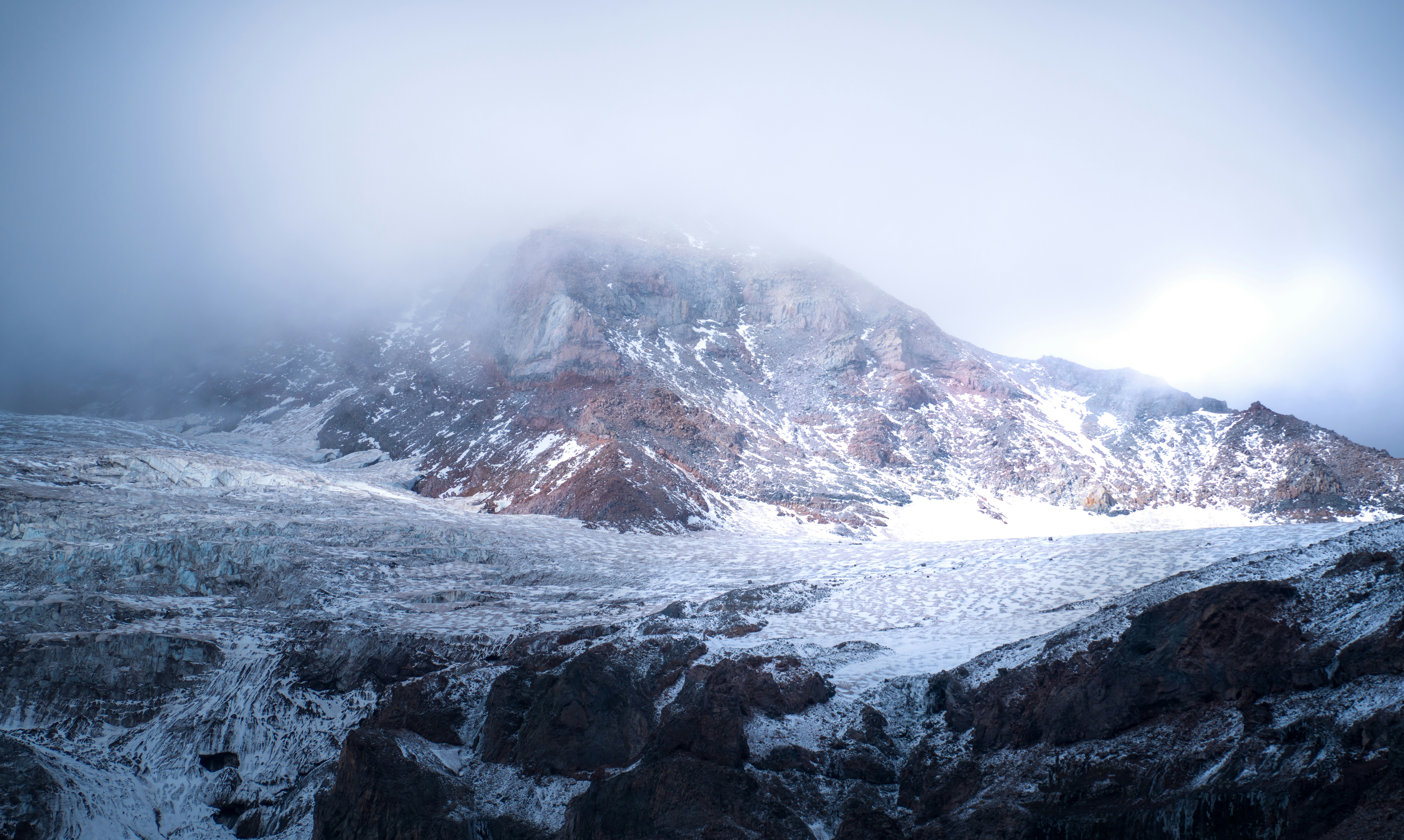 風景画 雪山と馬に乗った人物 メキシコで購入したもの 風景画