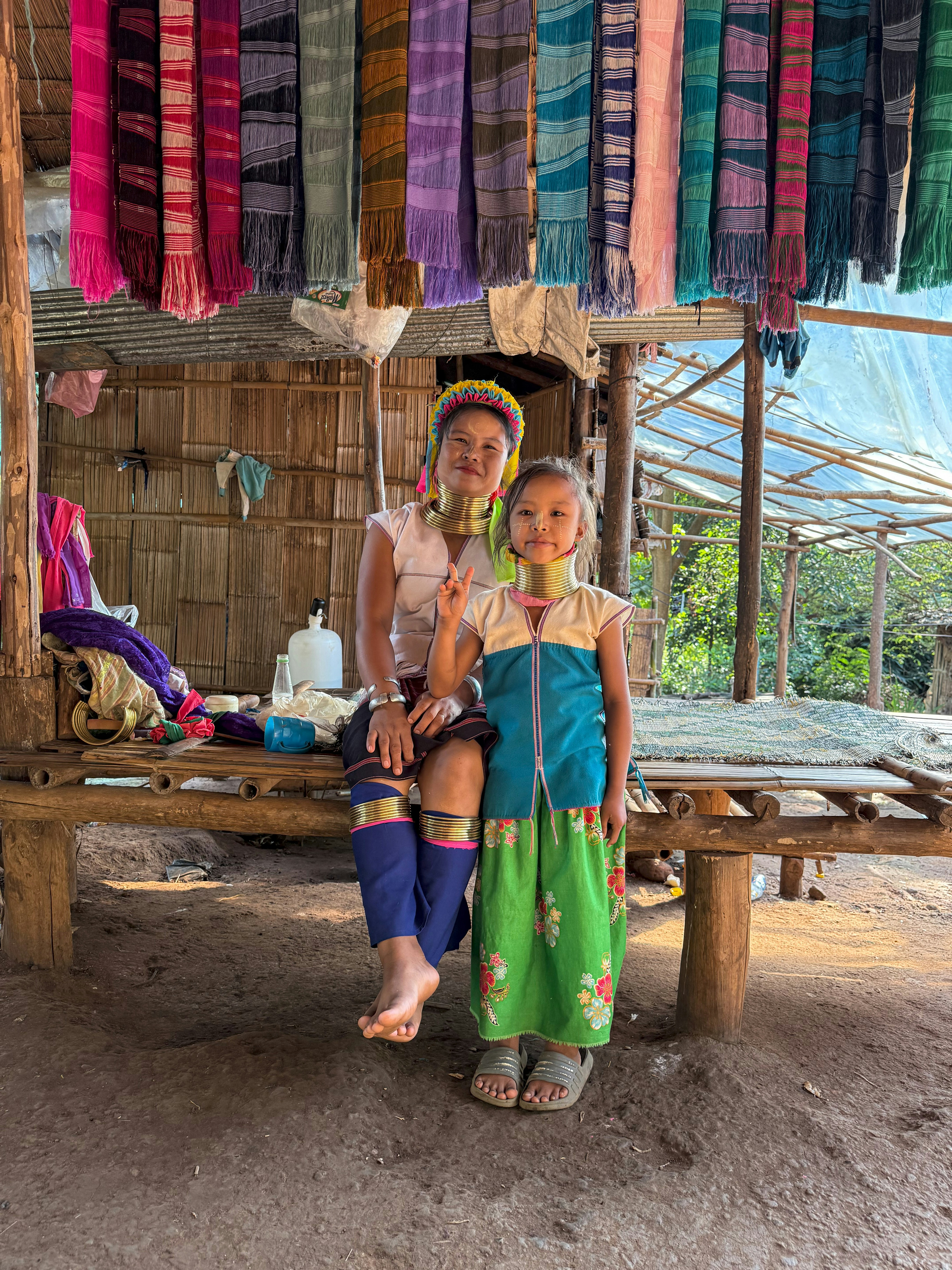 A couple of women standing next to each other