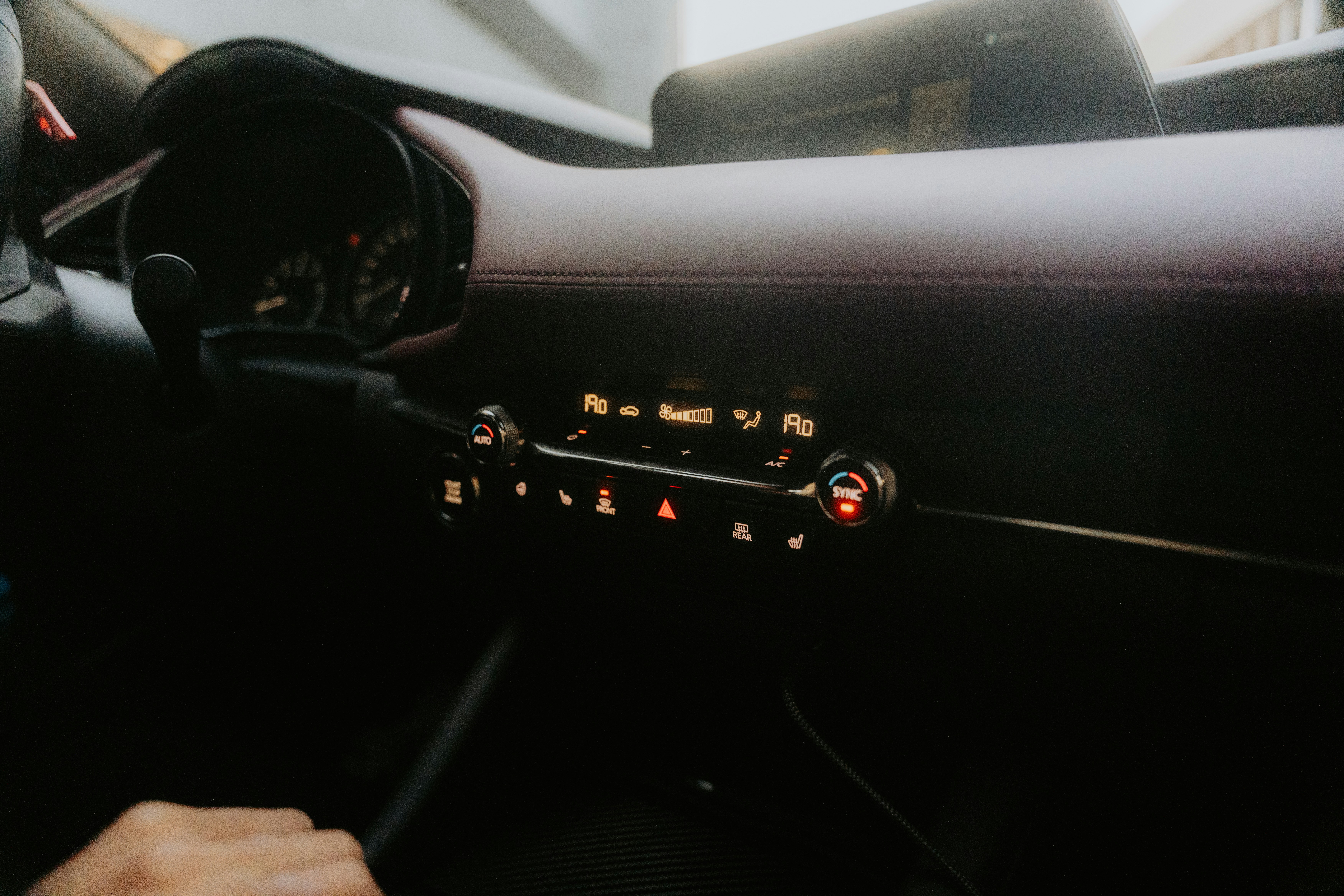 Tesla Model S interior with minimalist dashboard and central touchscreen