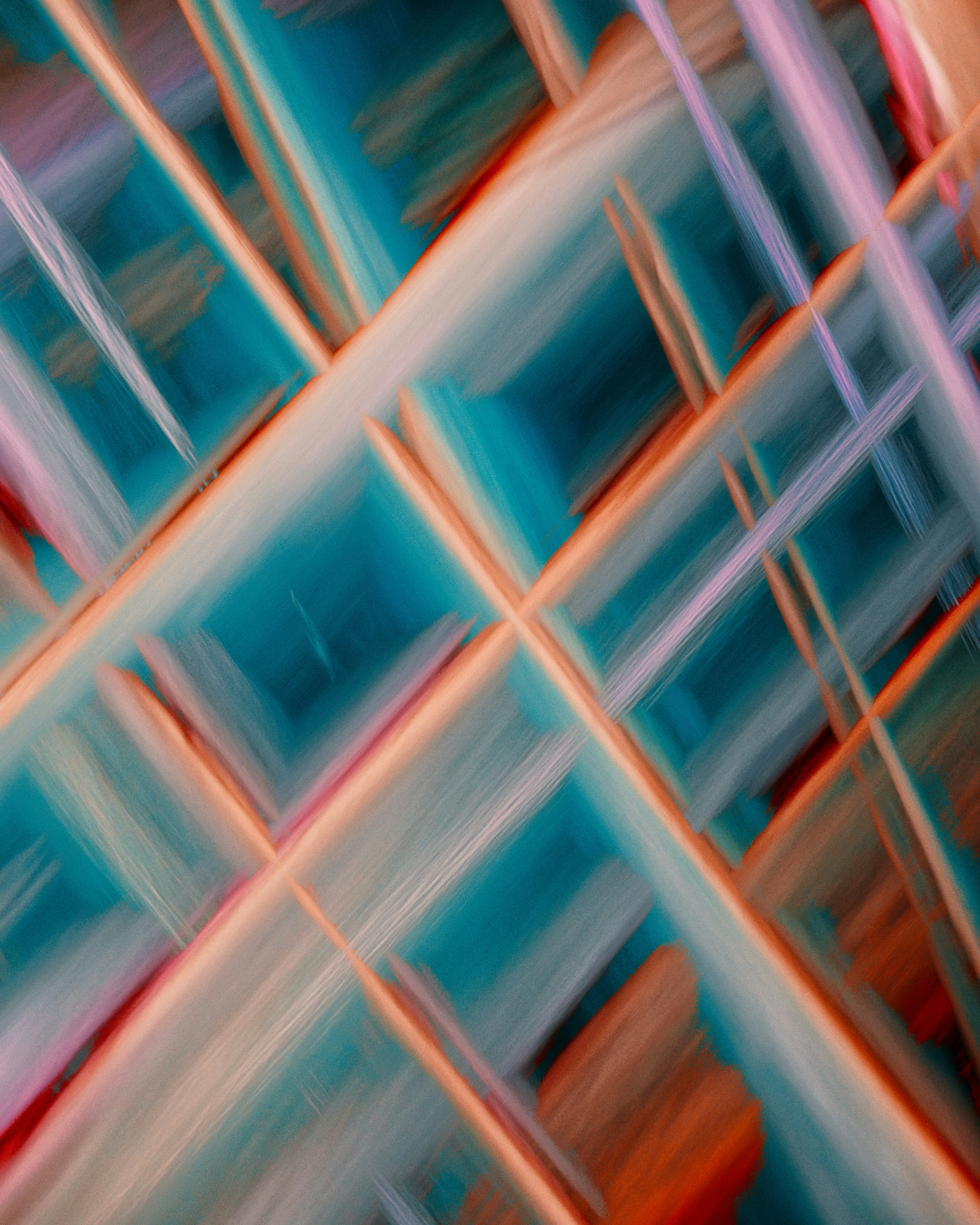 A blurry image of a building with a clock on it