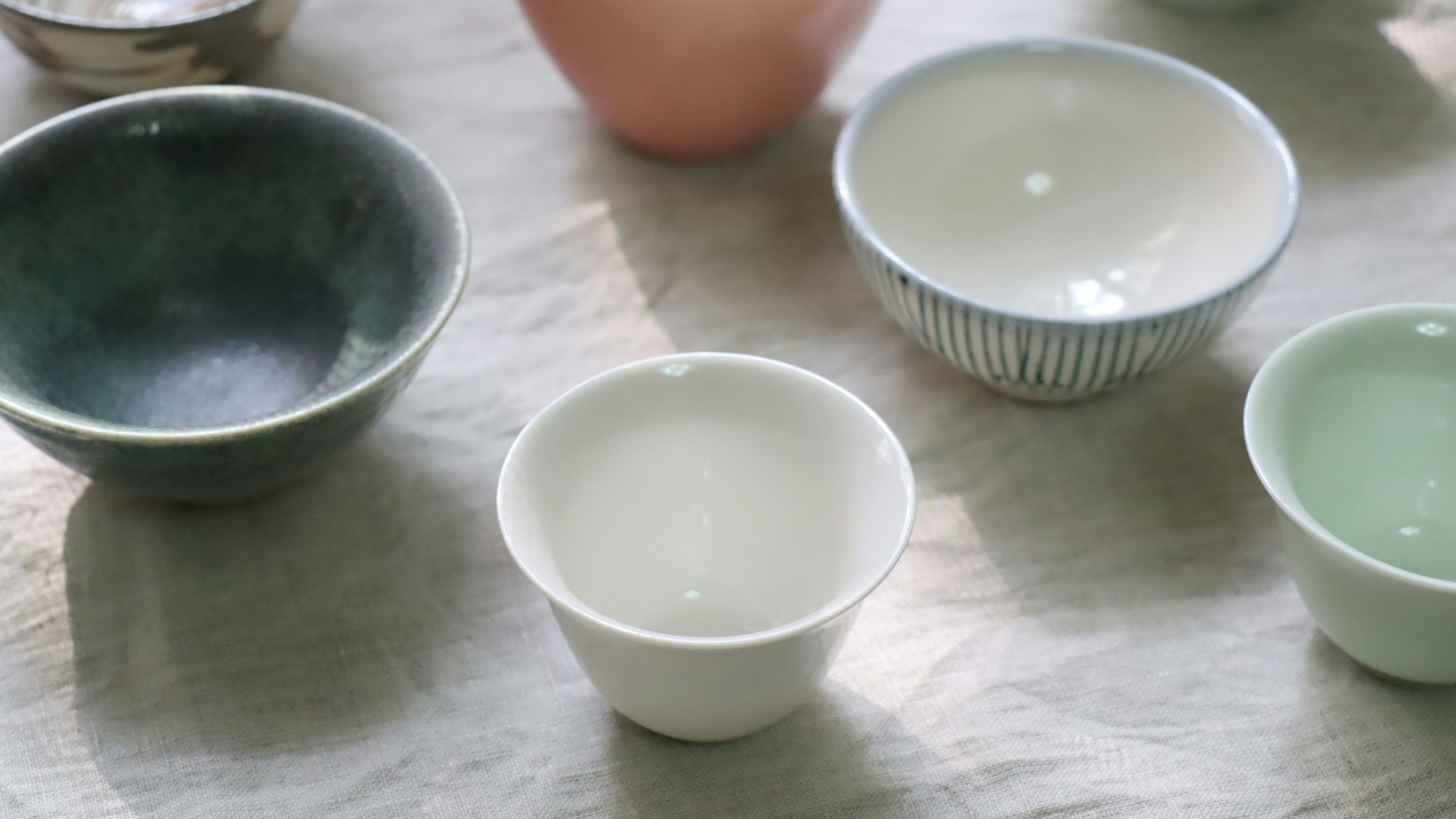 Various types of grit in bowls