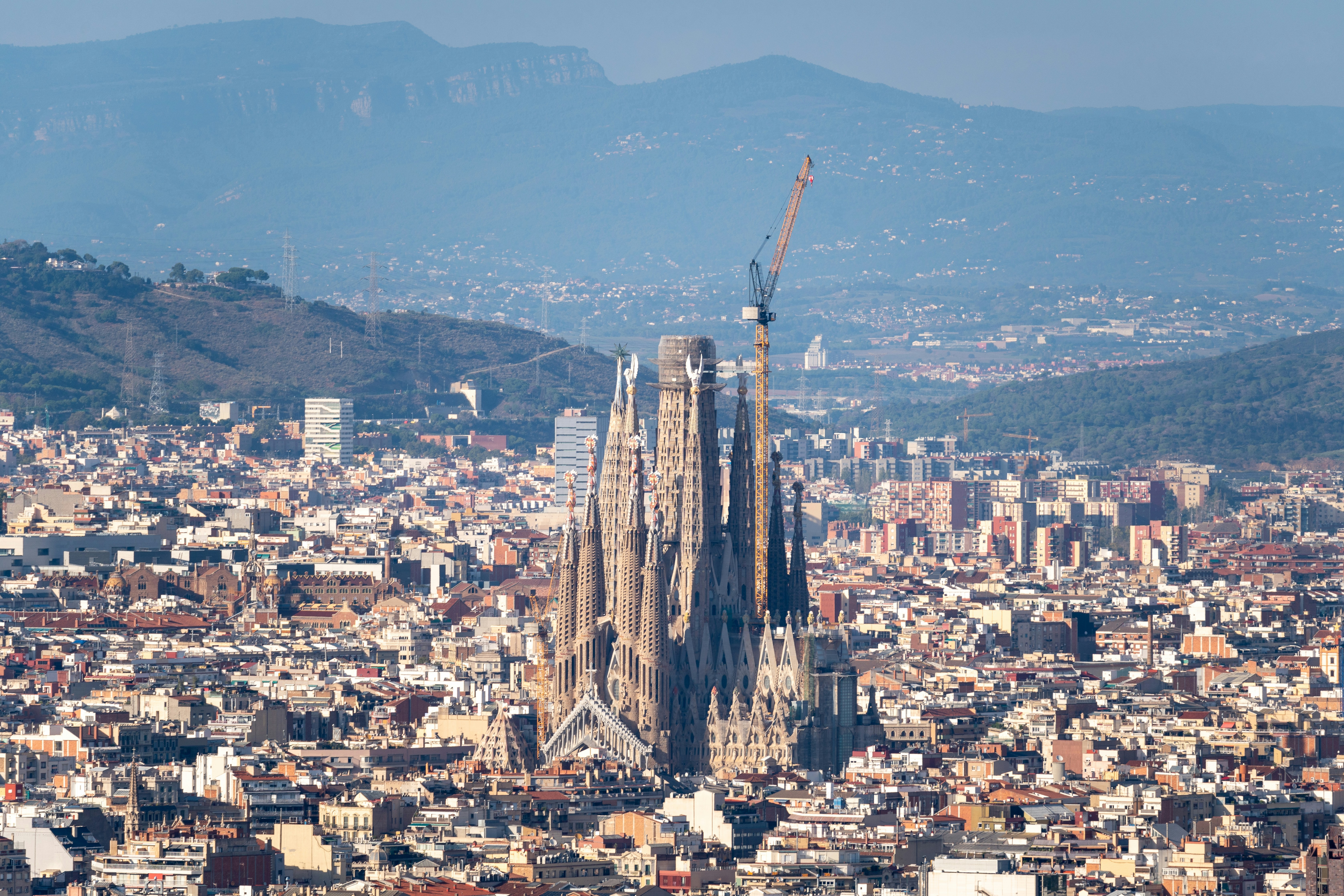 A view of a large city with a lot of tall buildings