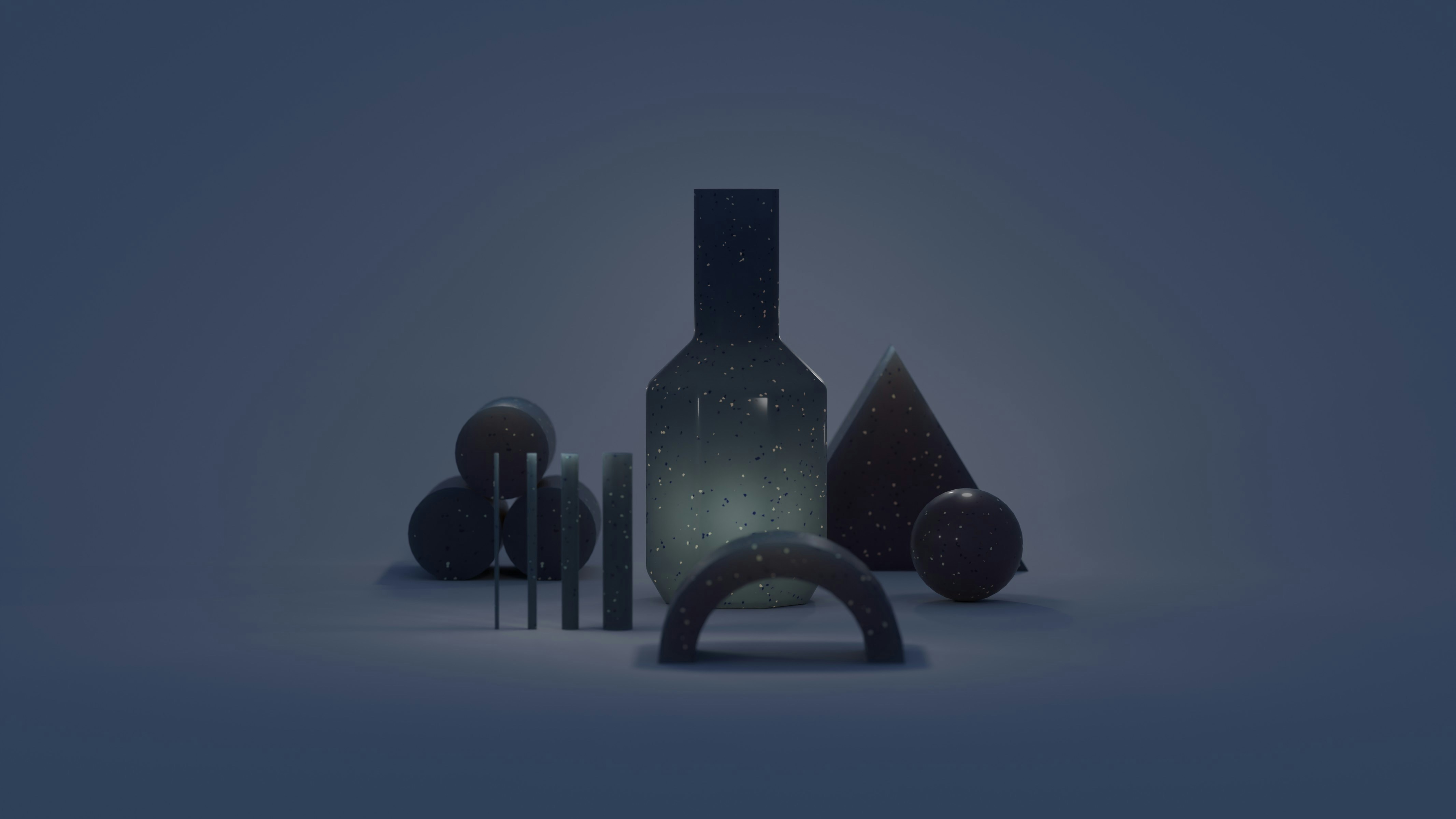 Eine Flasche Wein, die neben anderen Gegenständen steht