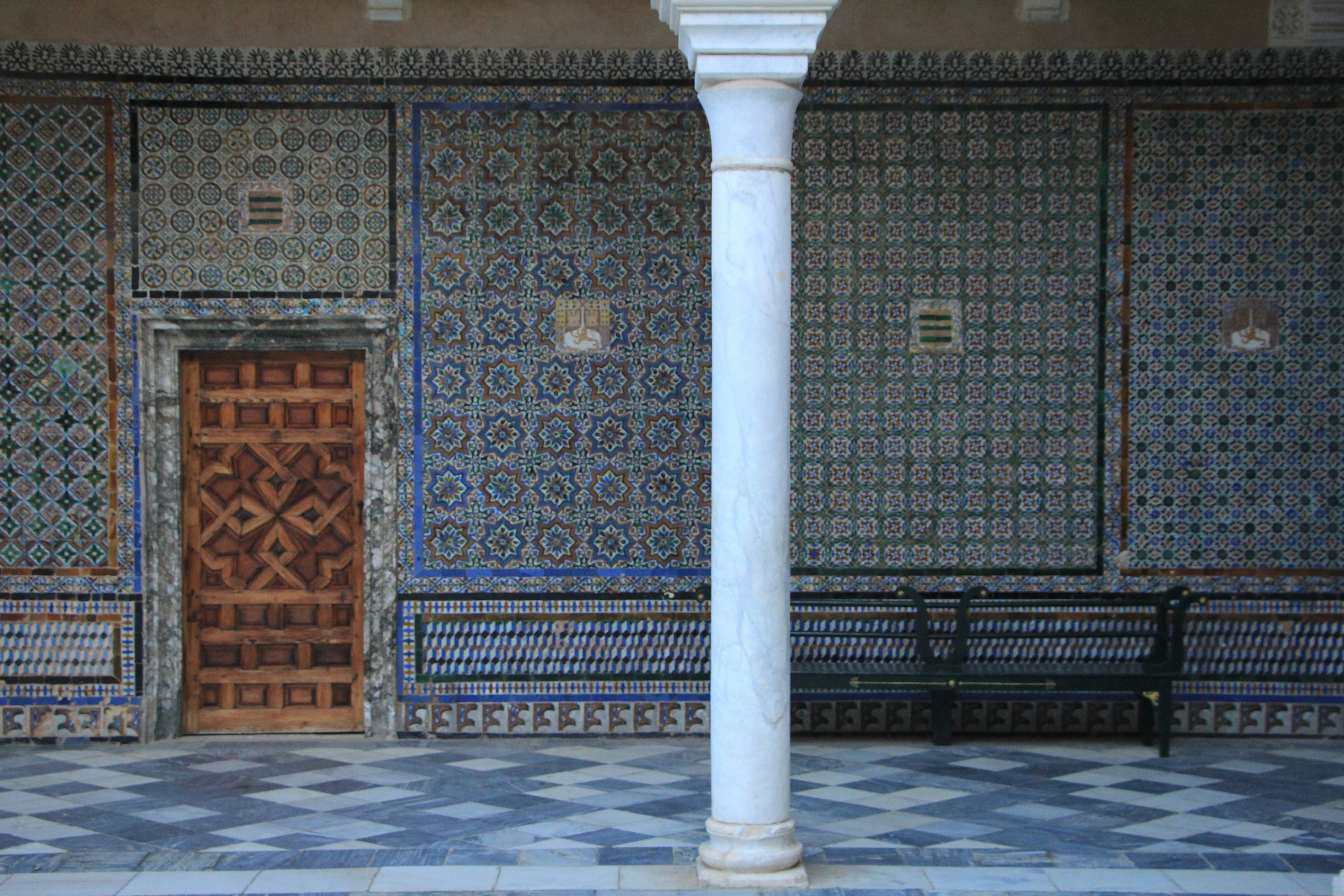 Paved patio using Turkish natural stone tiles and pavers