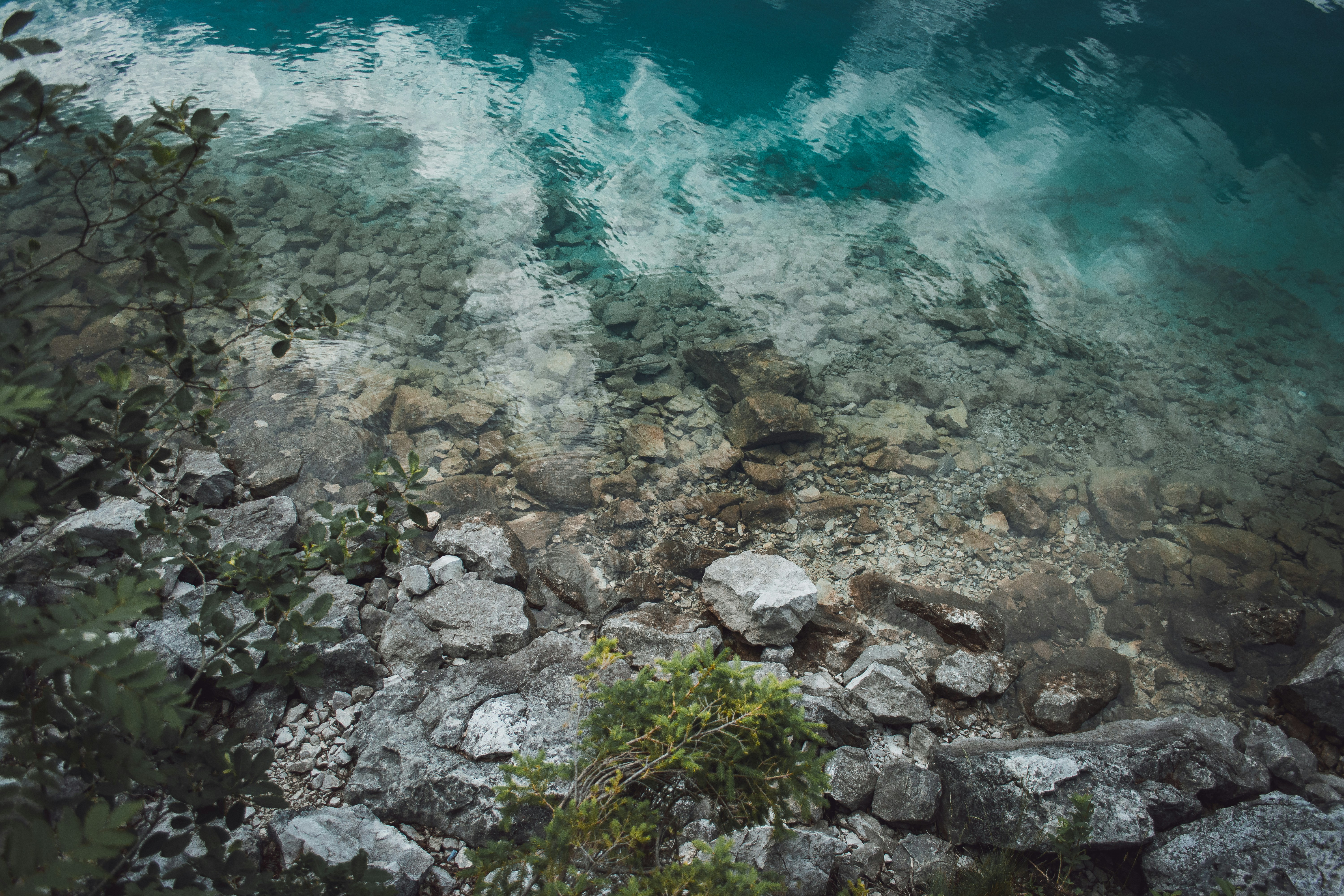 A bird's eye view of a body of water