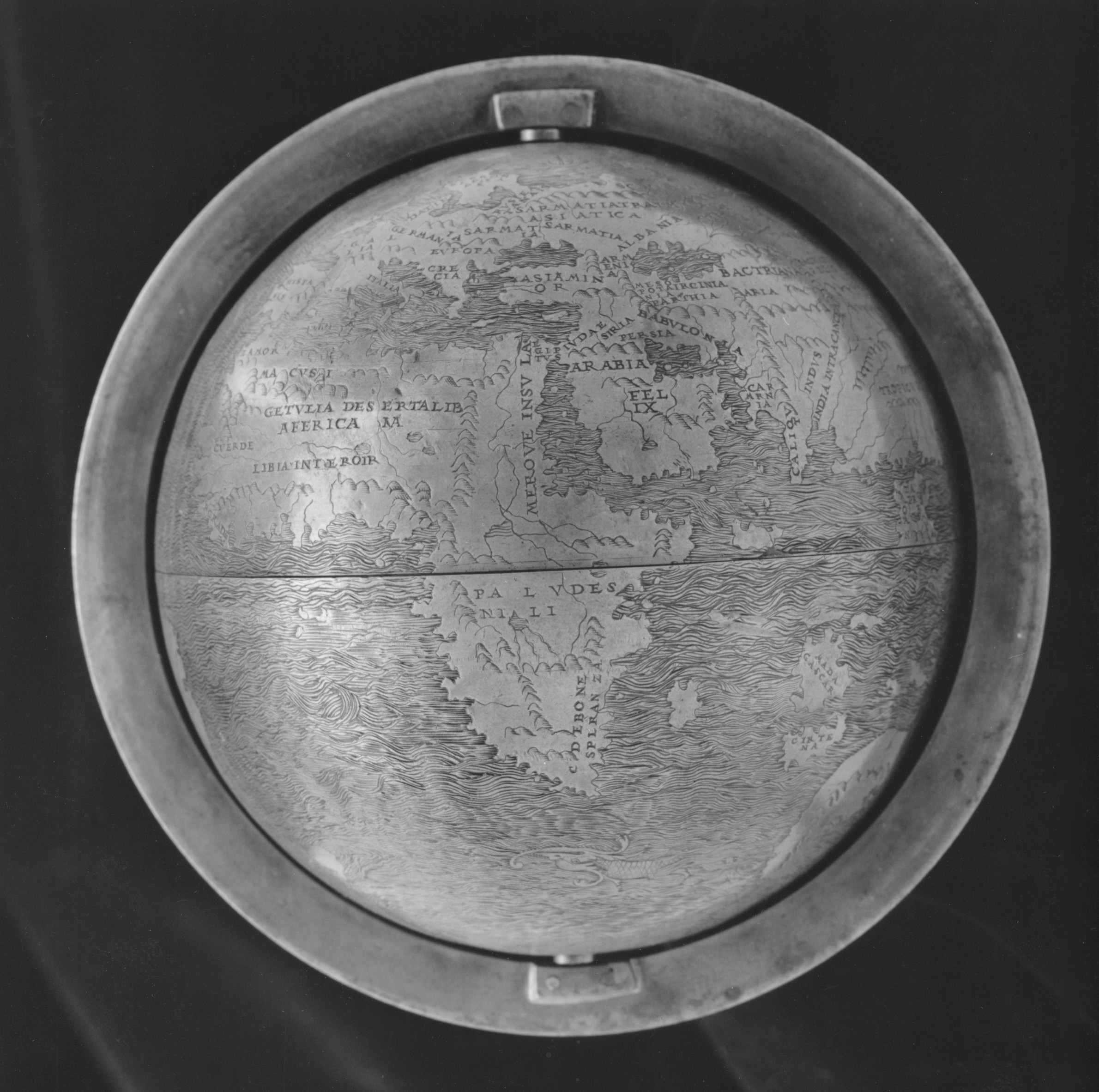 Image showing a globe with localized digital content elements