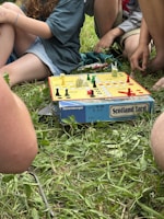 A group of people sitting around a board game