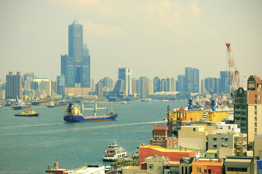 高雄愛河夜景與城市燈光