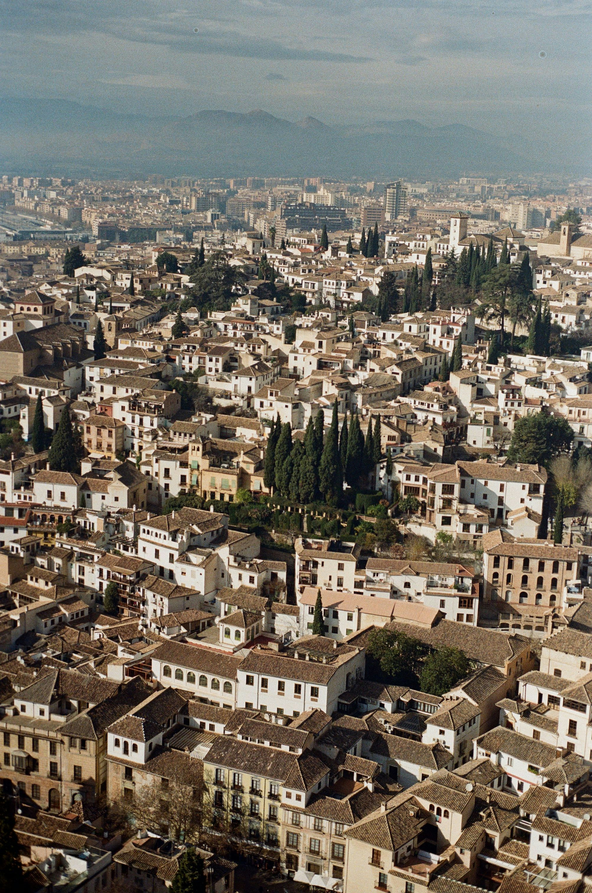 A view of a city from a high point of view