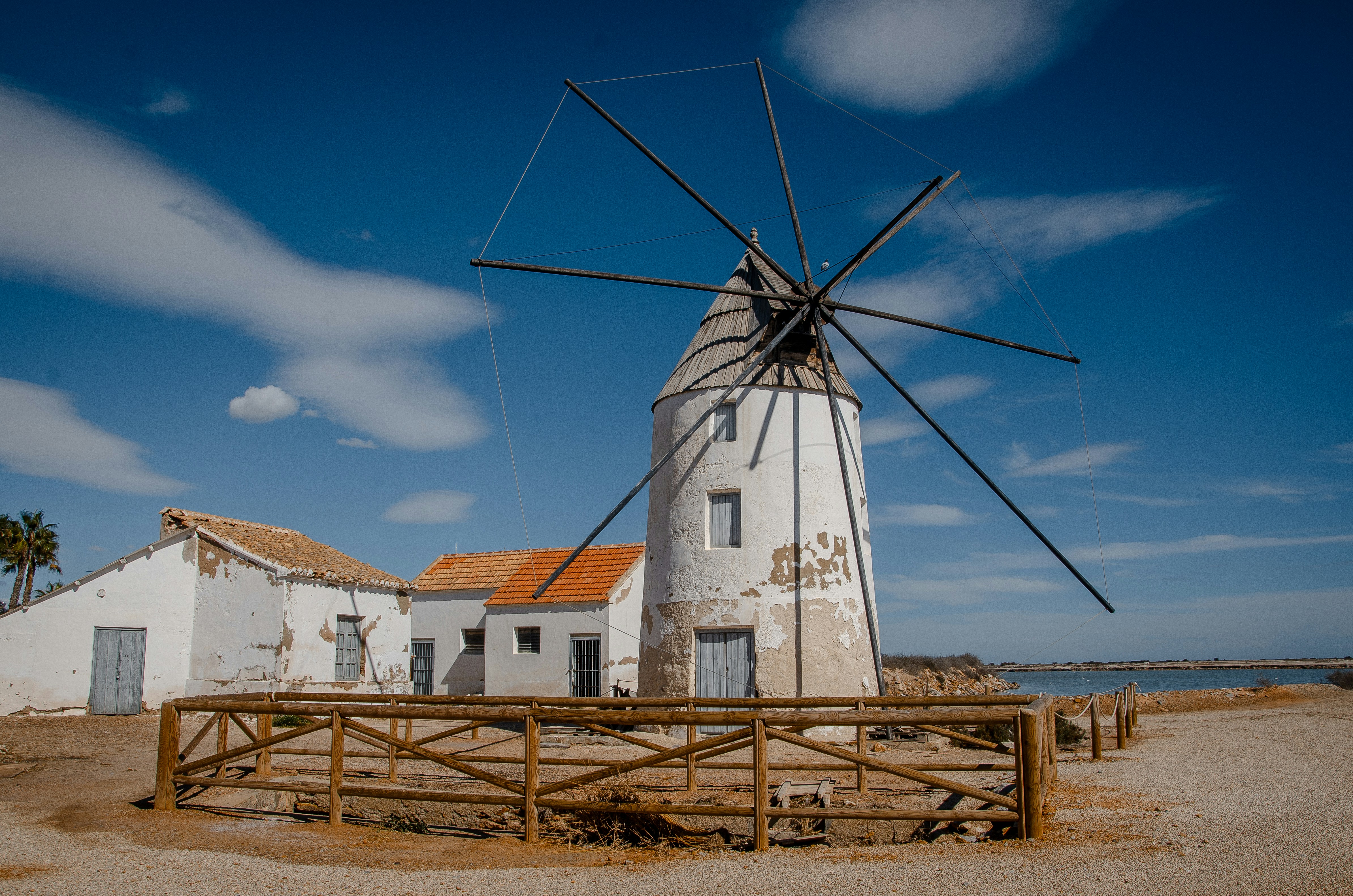 Landscape · The landscape with the old windmill