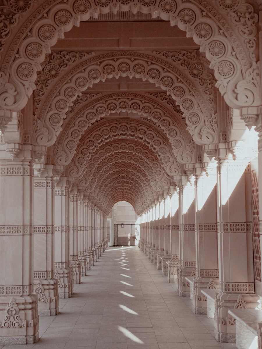 Ancient temple hallway