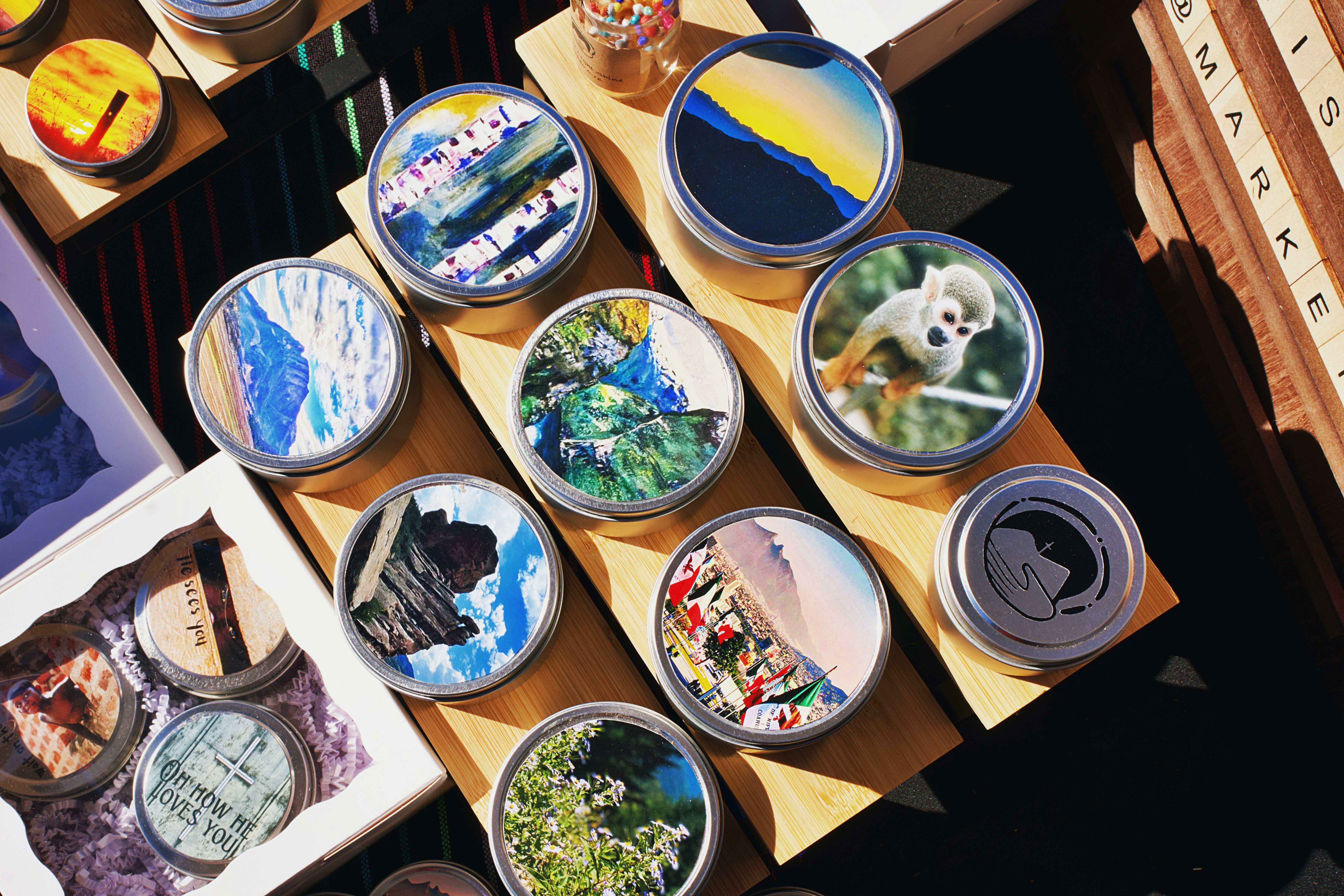 A bunch of plates that are sitting on a table