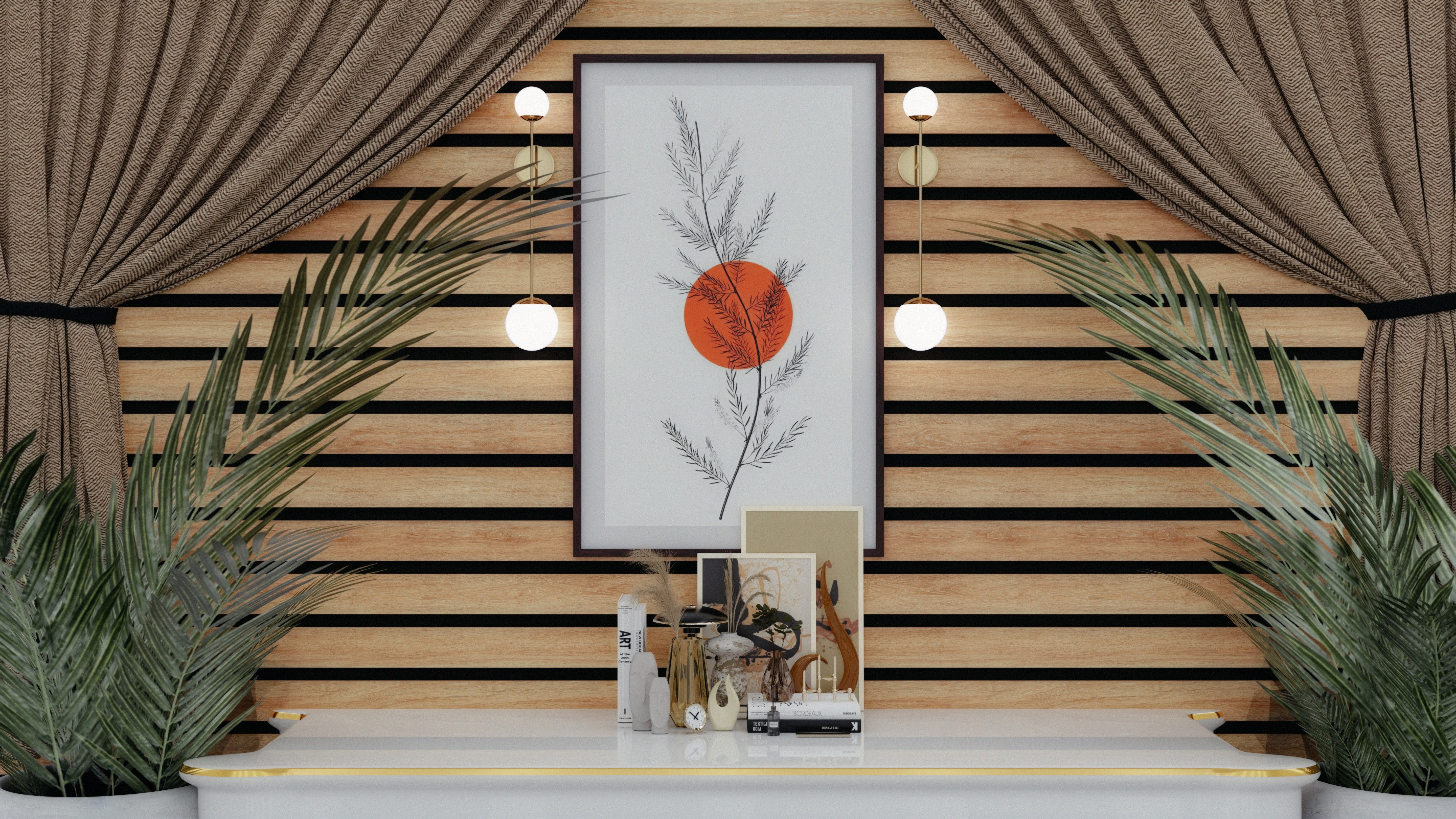 Warm neutral interior scene