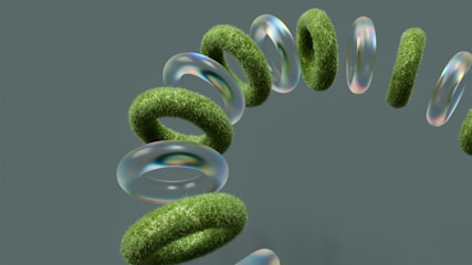 A group of bubbles floating in the air