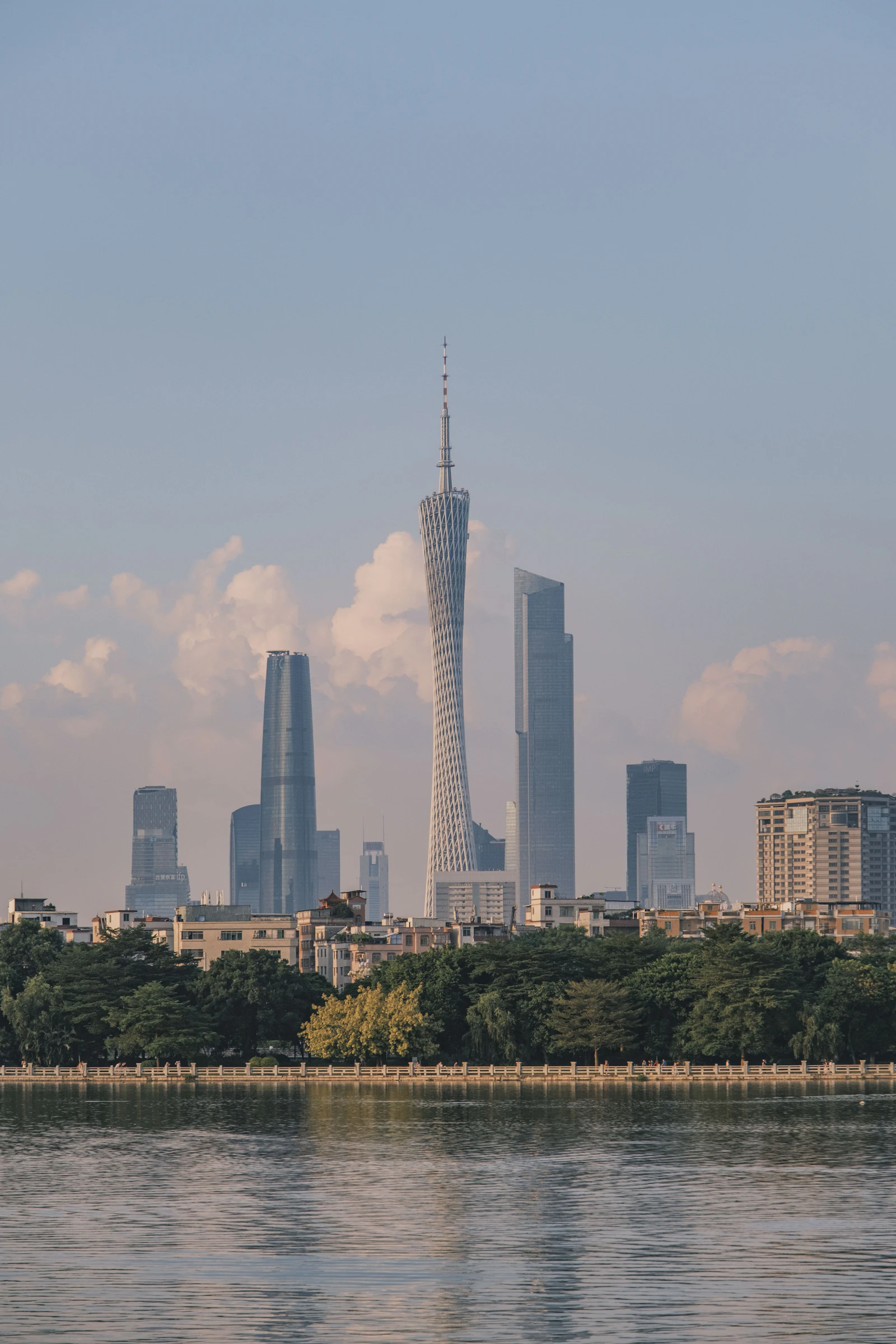 Canton Tower above Guangzhou's Pearl River skyline