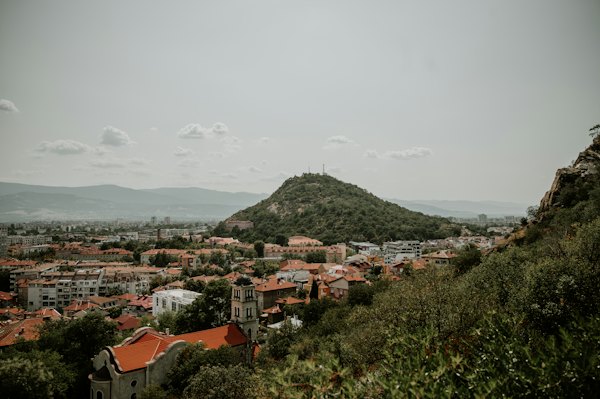 A view of a city from the top of a hill — Plovdiv, Bulgaria