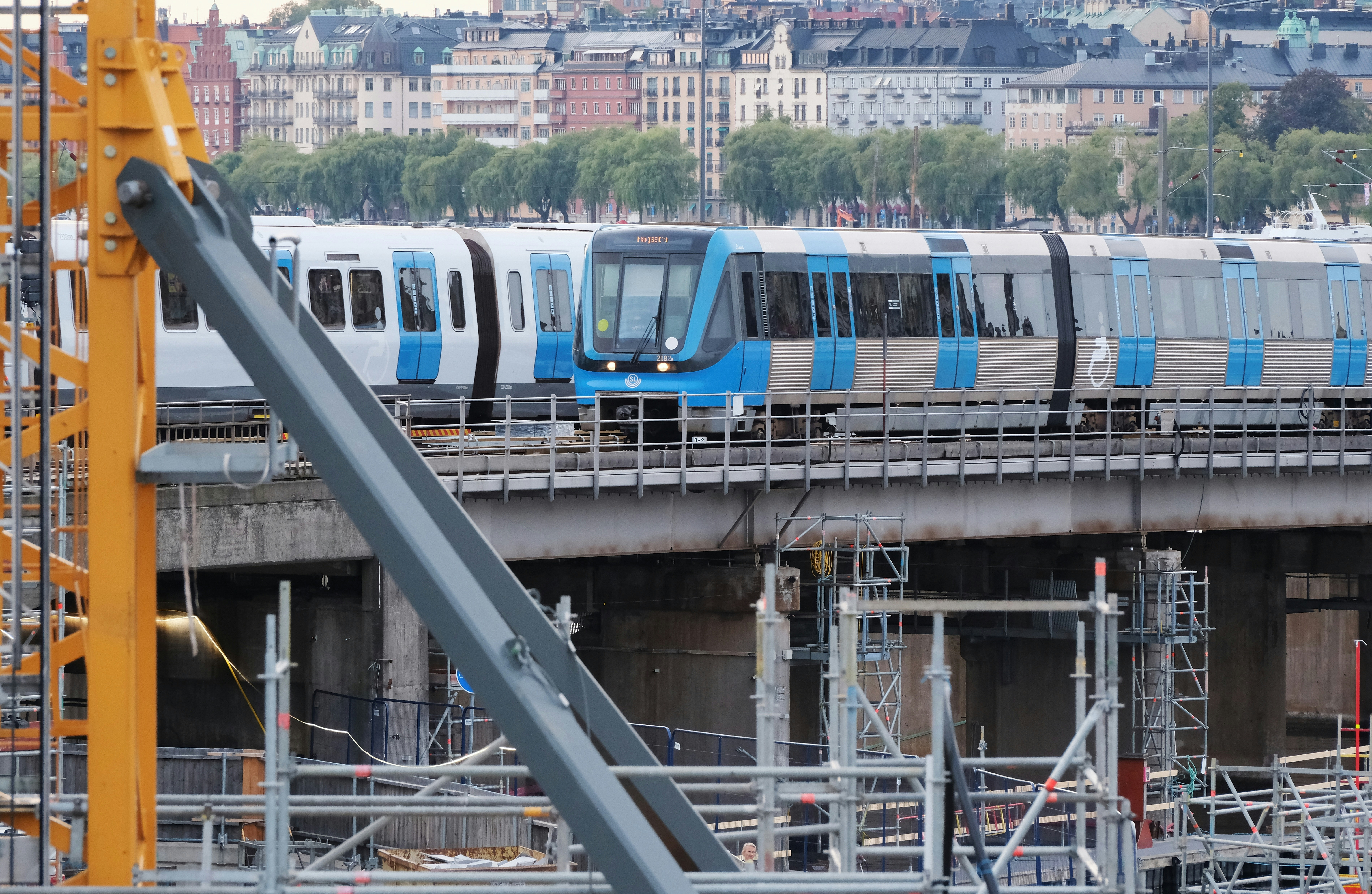 Train traffic in Stockholm
