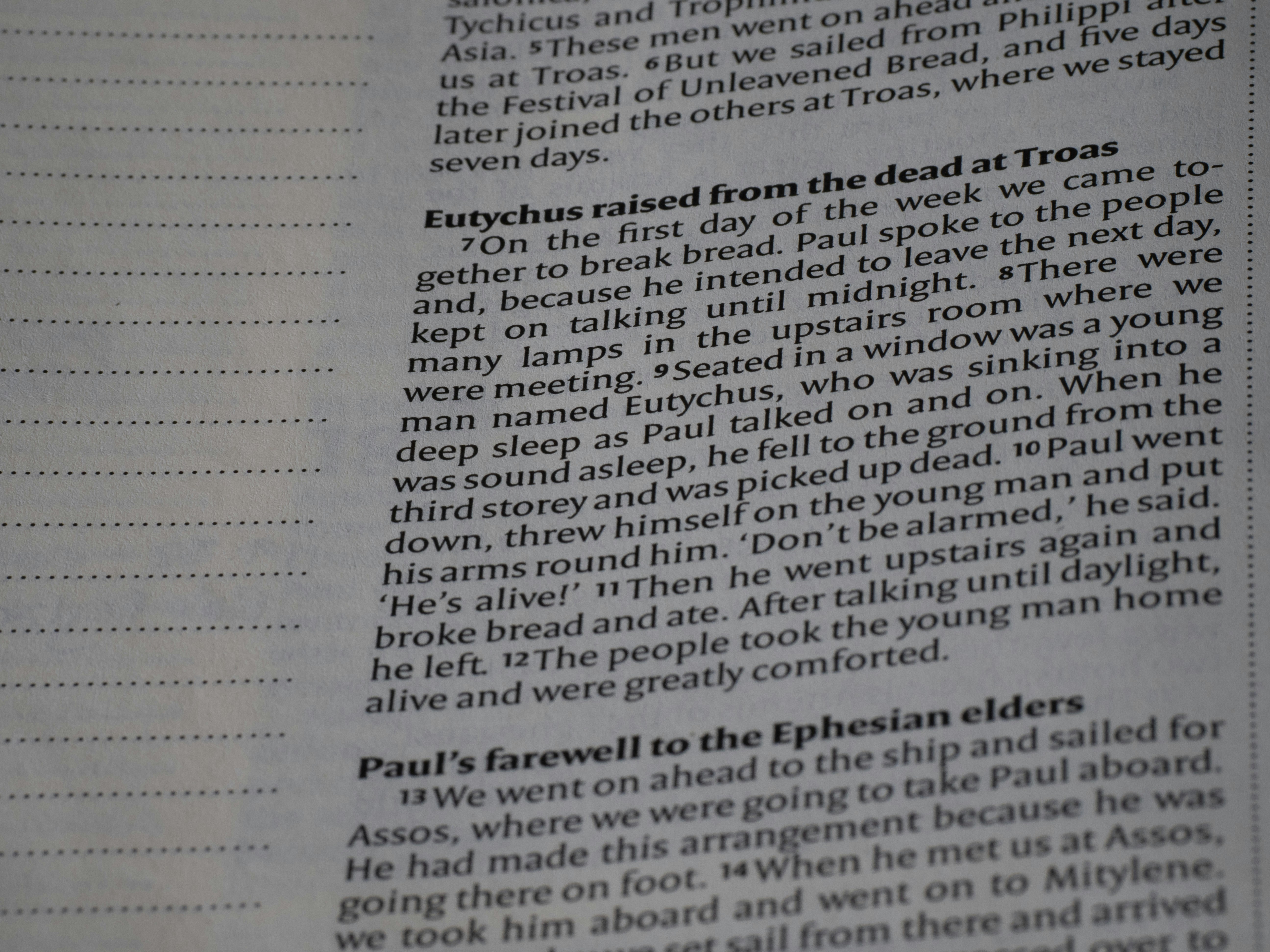 close up, bokeh, bible, new testament, christian, history, text, reading, bible study, devotions, christianity, scripture, book of acts, acts, luke,
