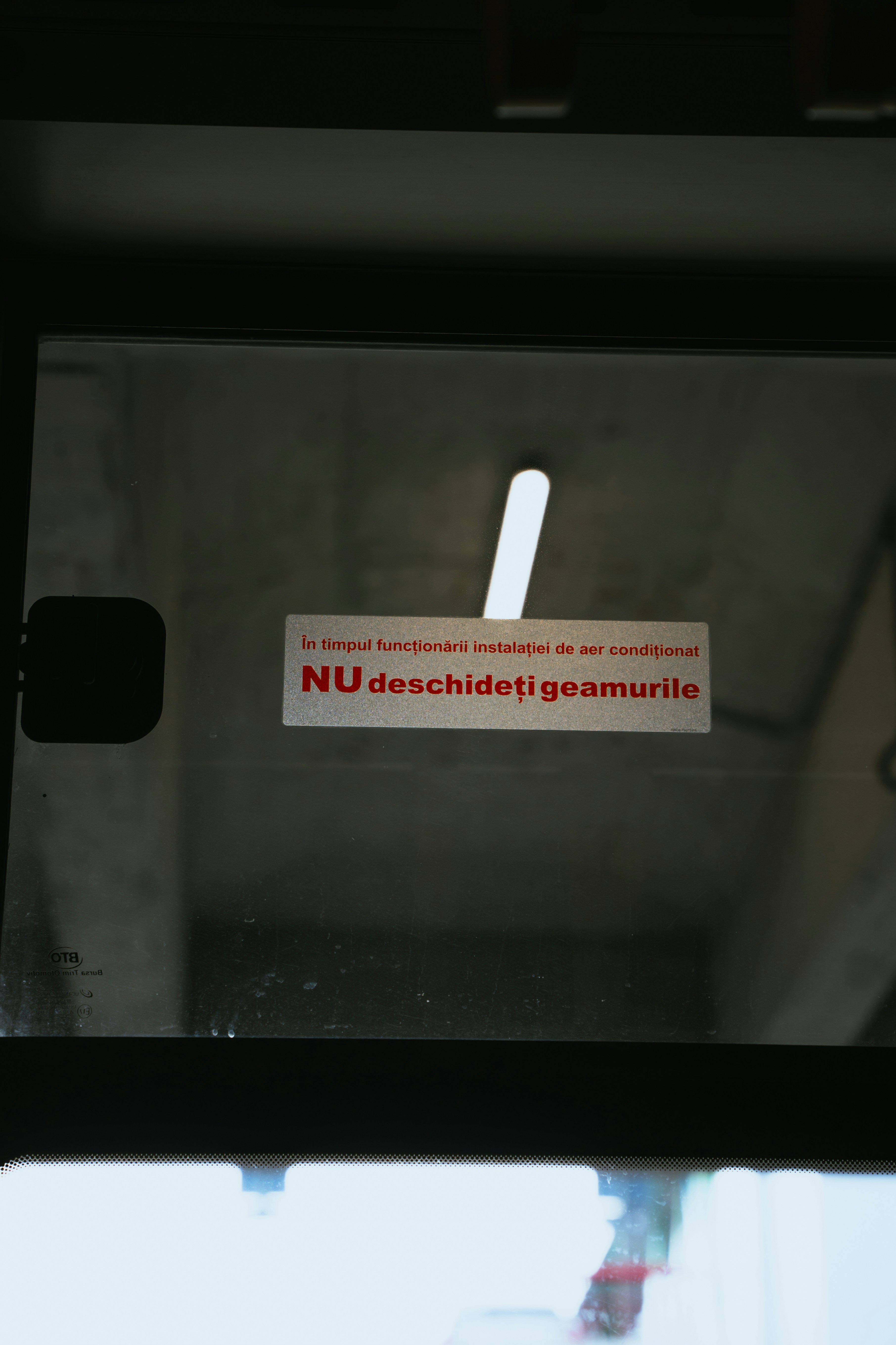 A sticker on the side of a bus window photo – Free Bucharest Image on ...