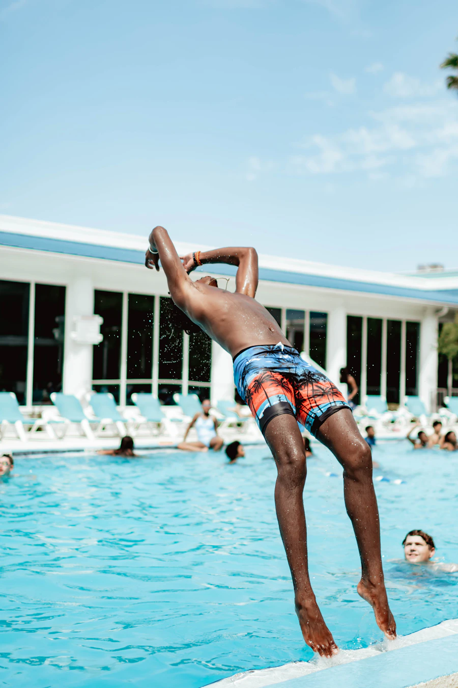 Striped Swim Trunks
