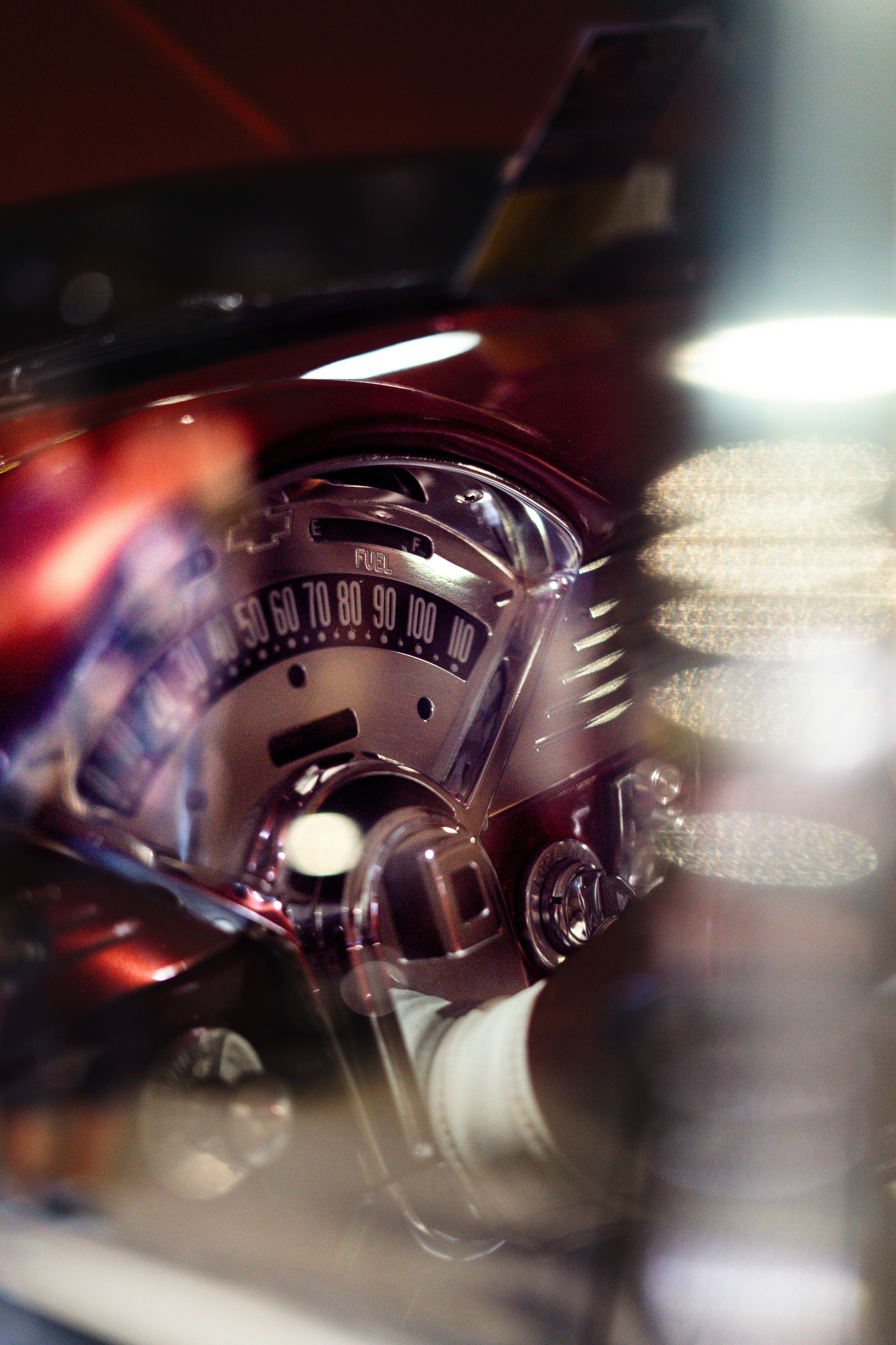 A close up of a speedometer on a motorcycle