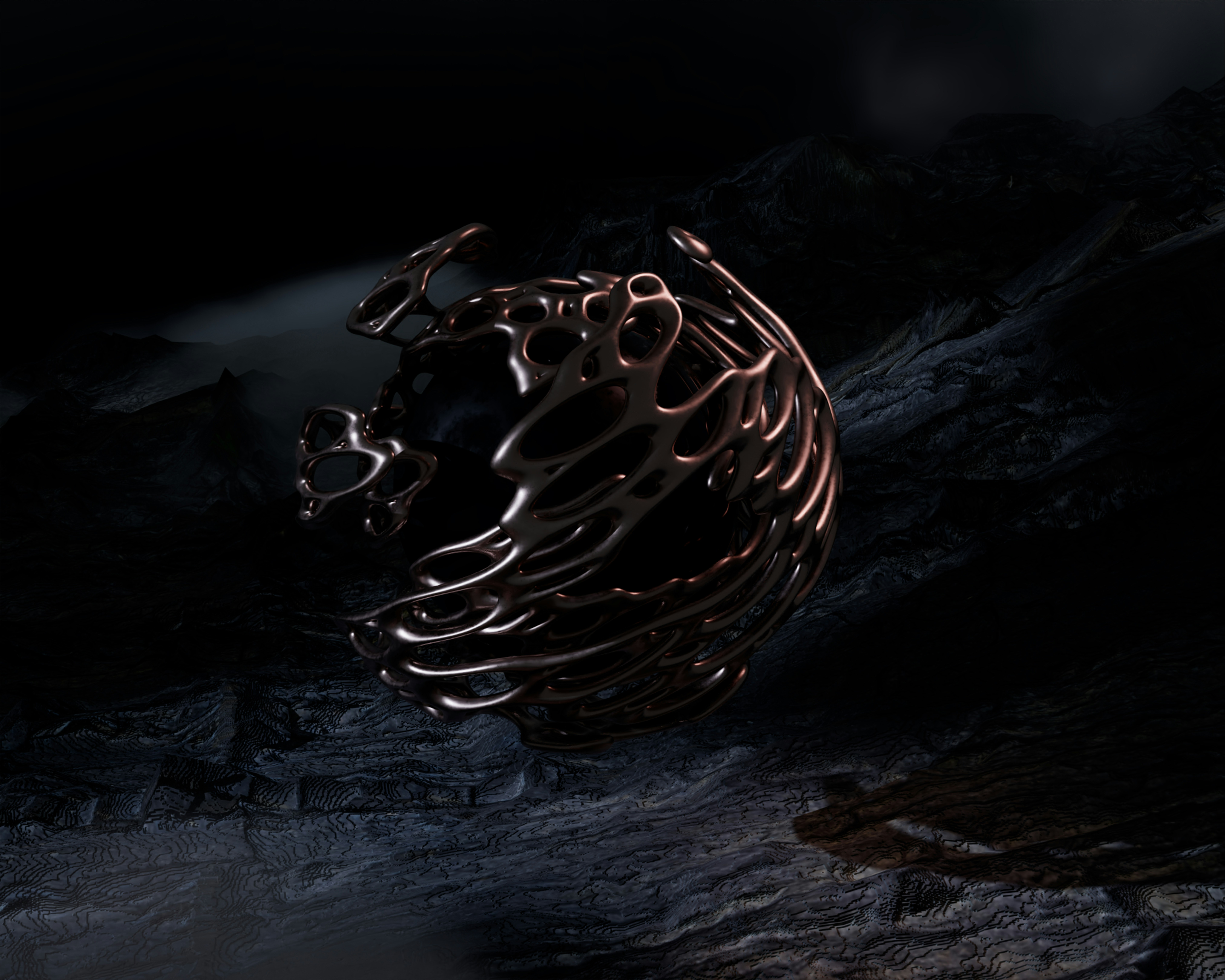 A metal object sitting on top of a rock photo Free 3d Image on Unsplash