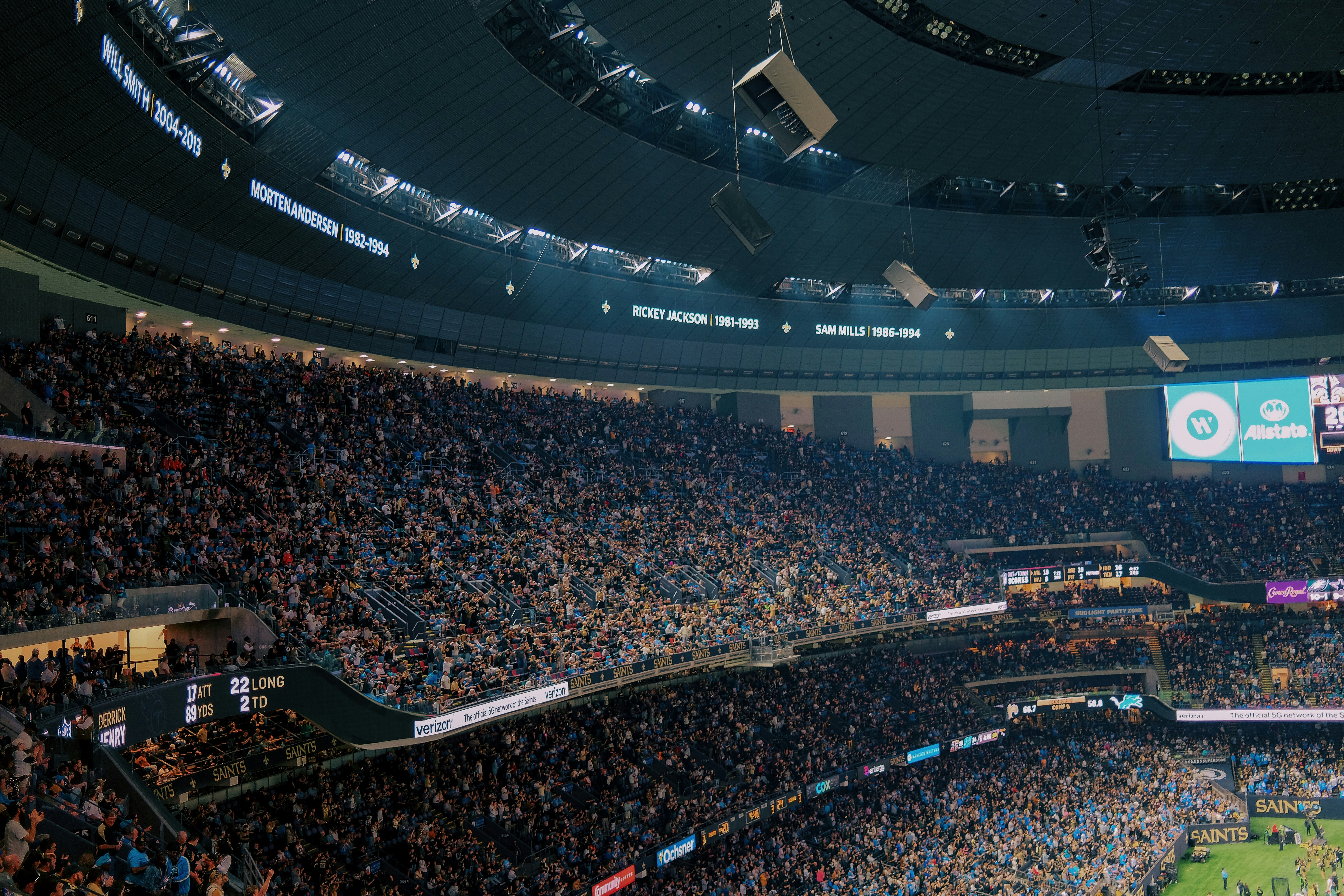 A crowd at the Superdome