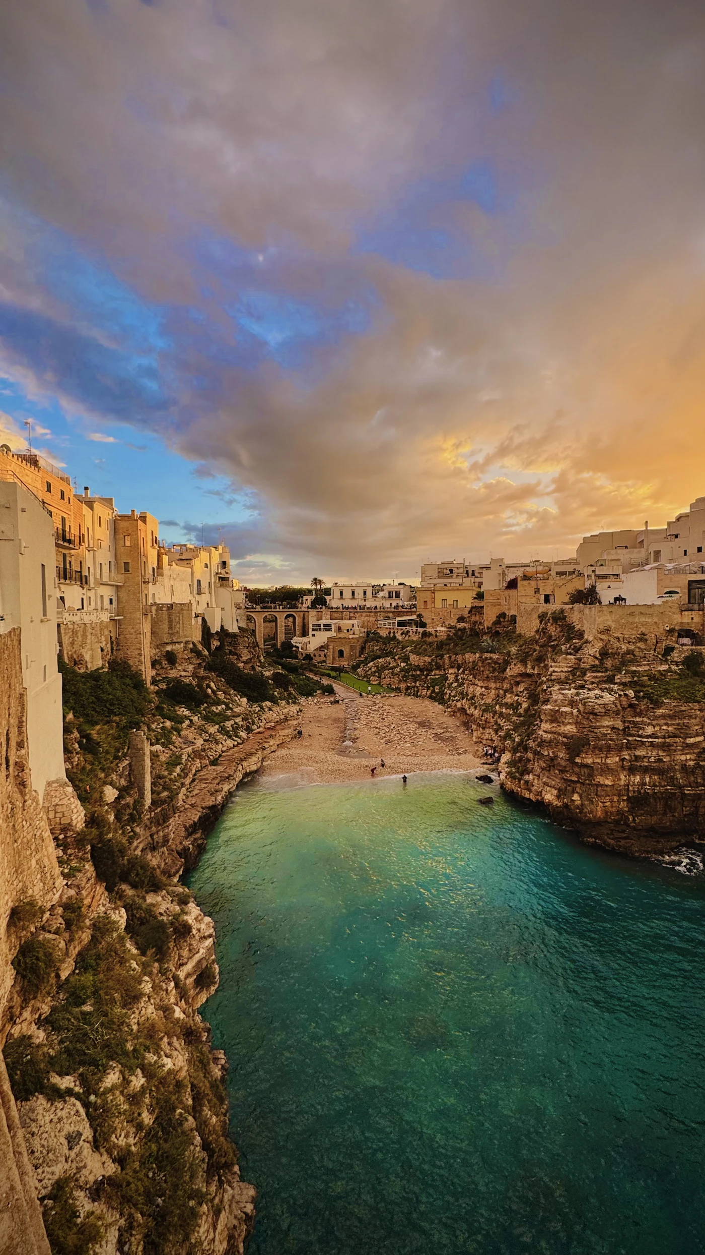 The cove beneath Polignano a Mare