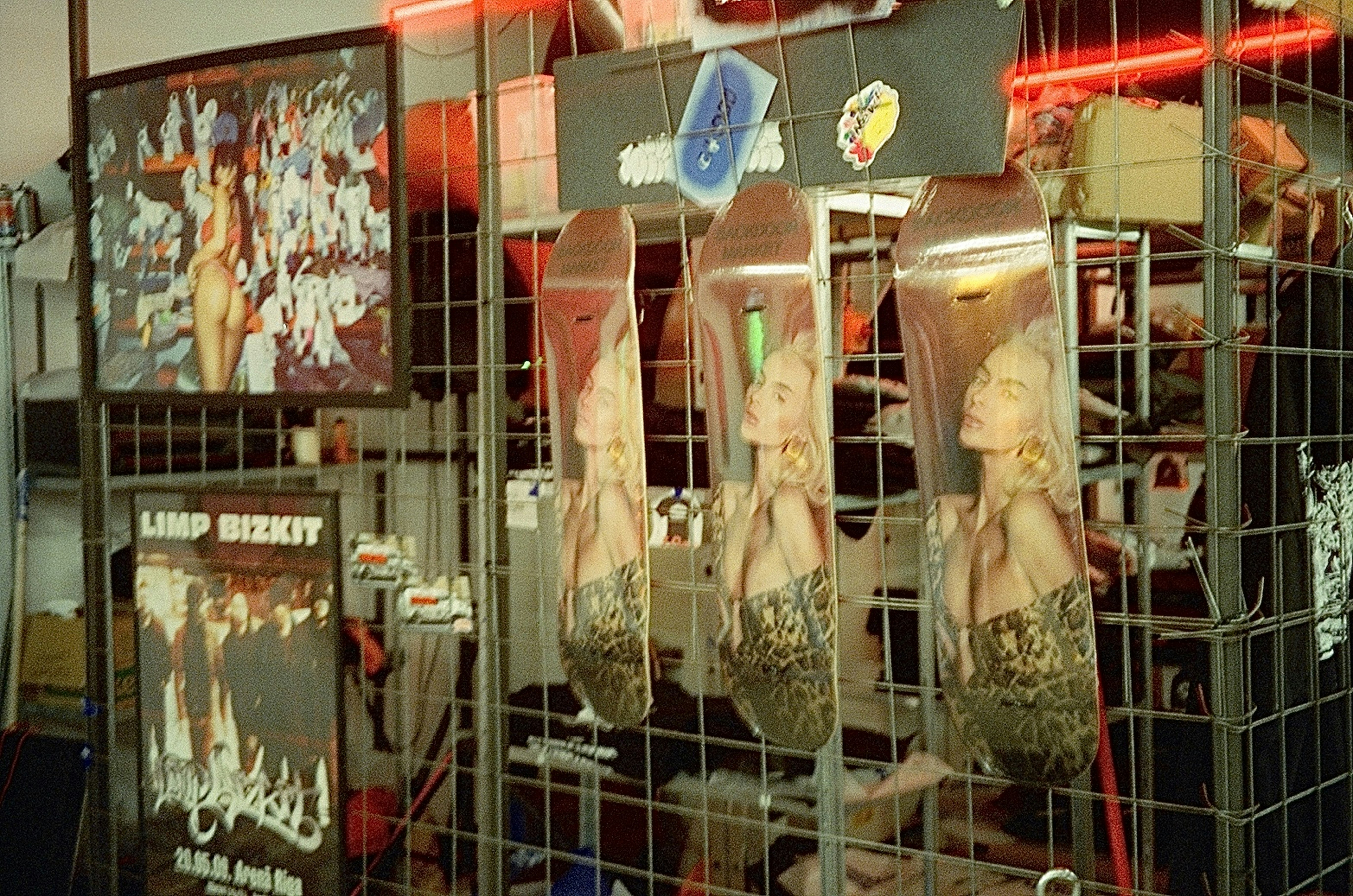 A vending machine with a lot of meat inside of it