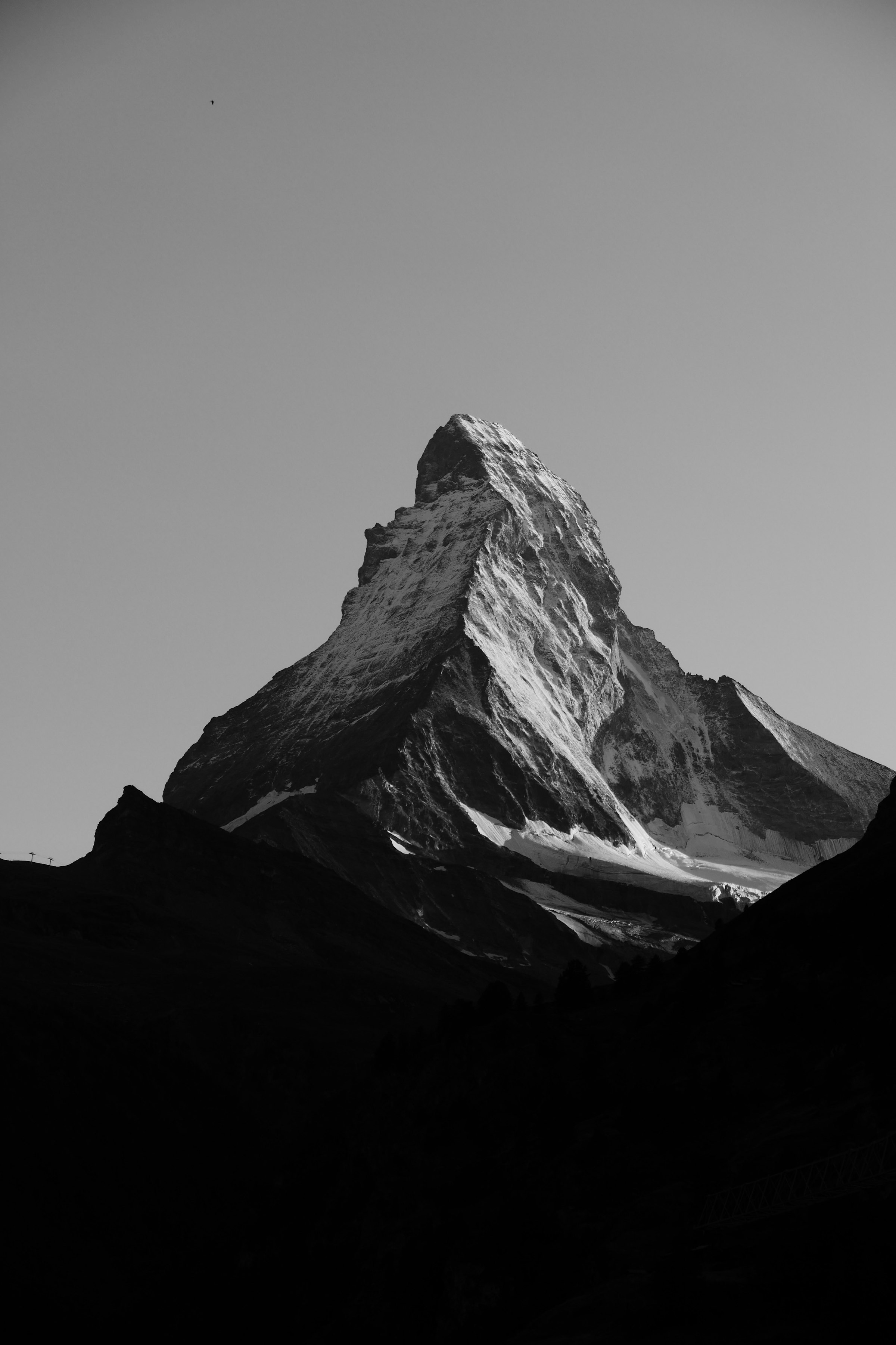 The Matterhorn in black and white