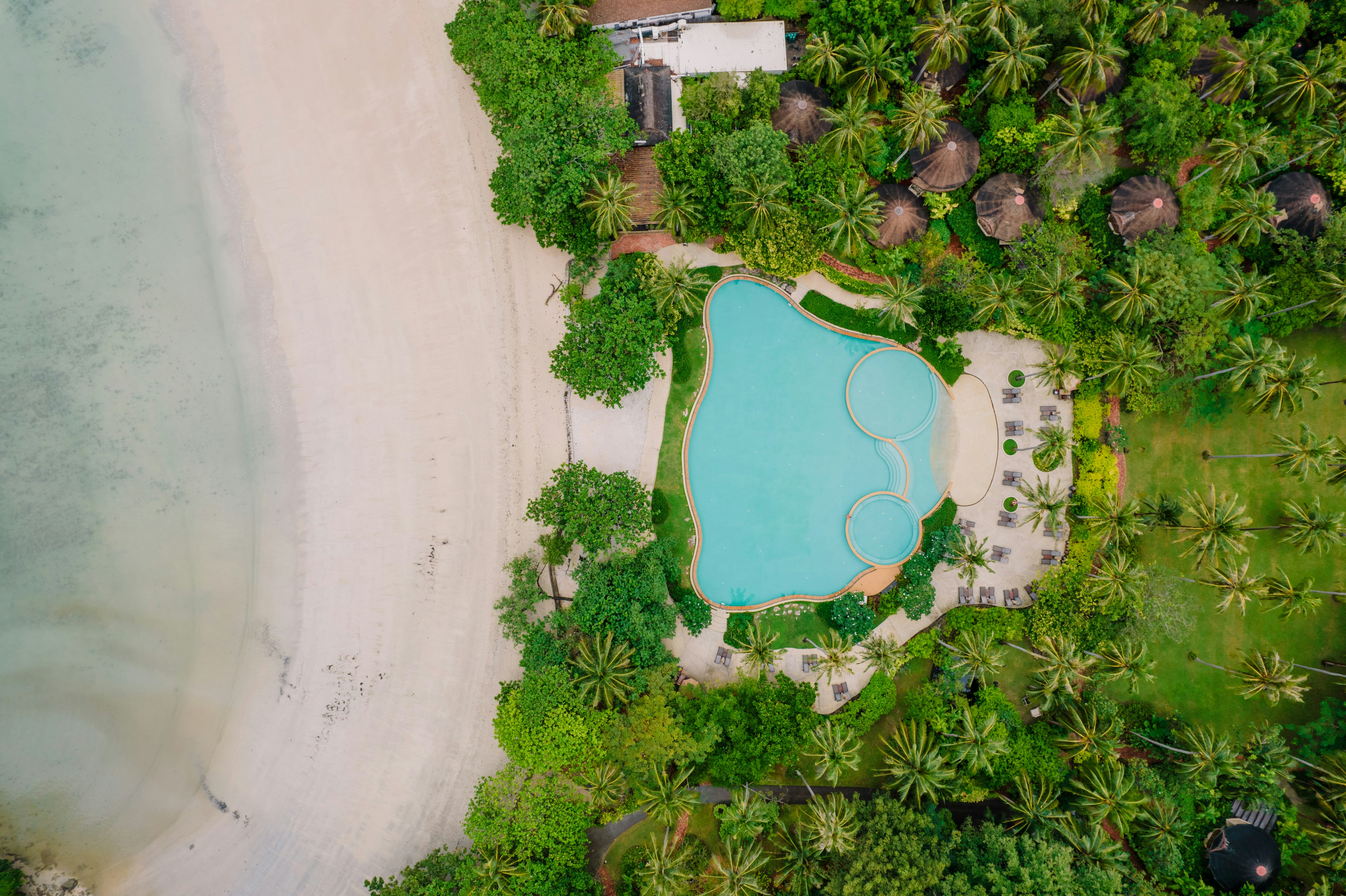 Beach villa with pool